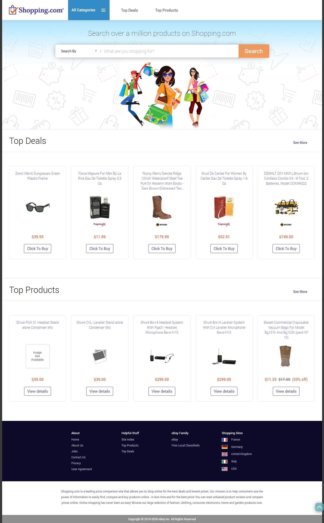 Thiết kế web alibaba - www.shopping.com