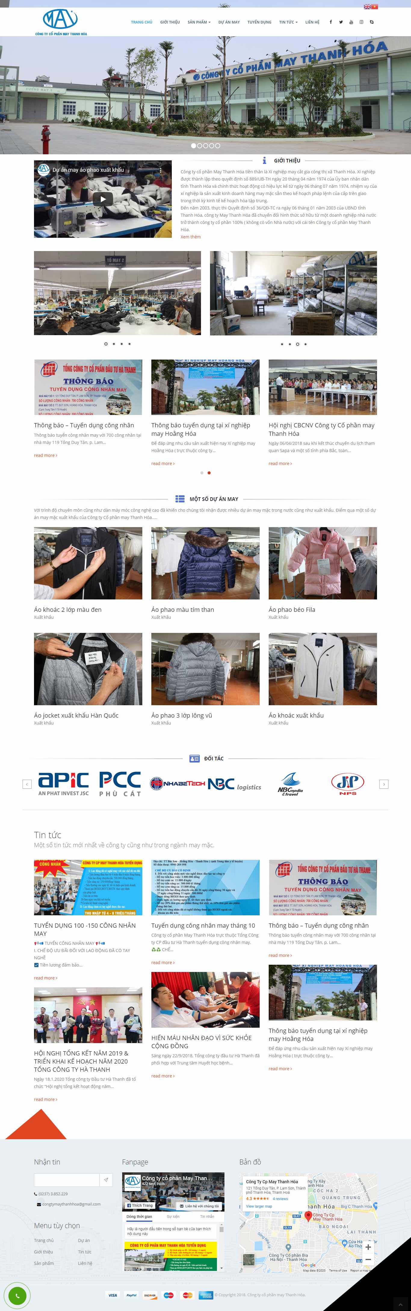 Thiết kế Web may mặc - maythanhhoa.vn