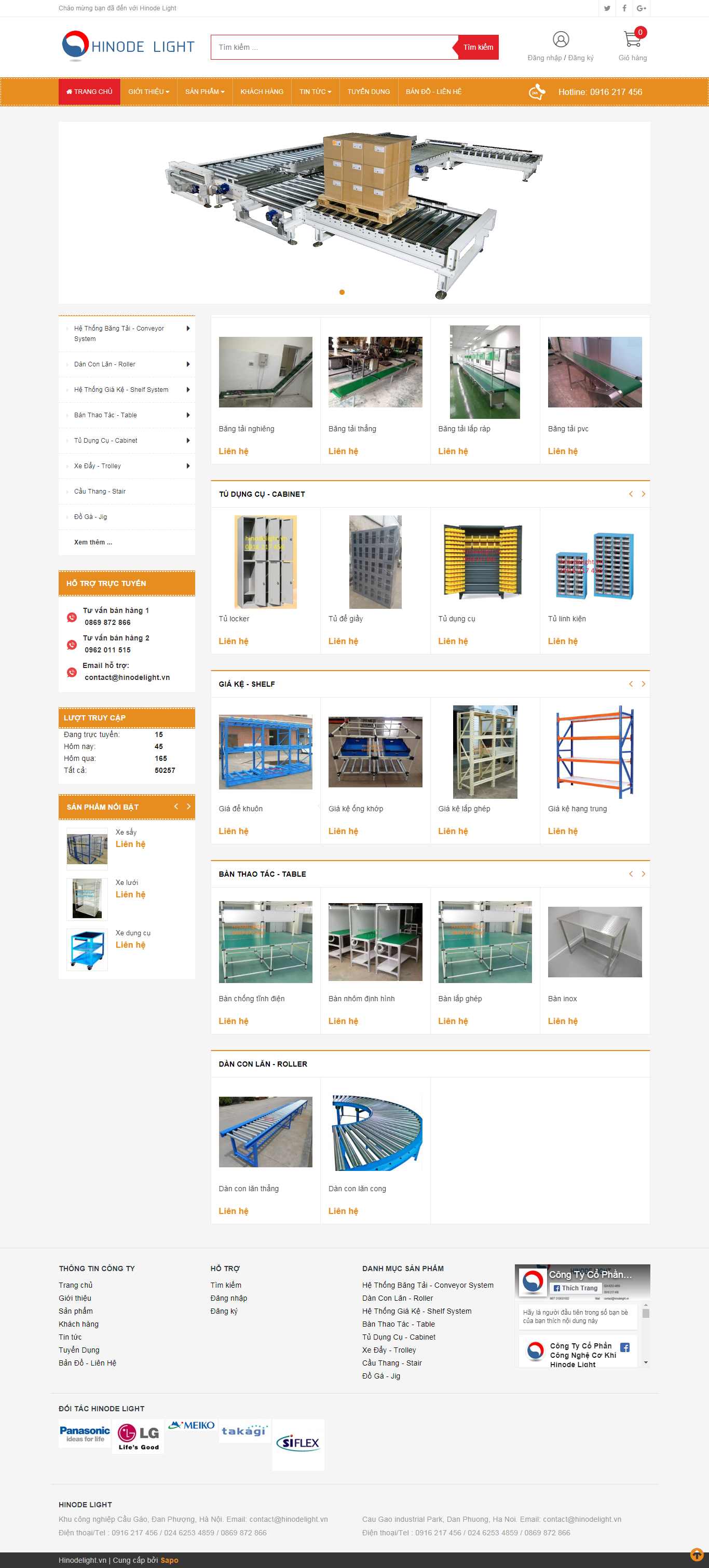 Thiết kế Web cơ khí - hinodelight.vn