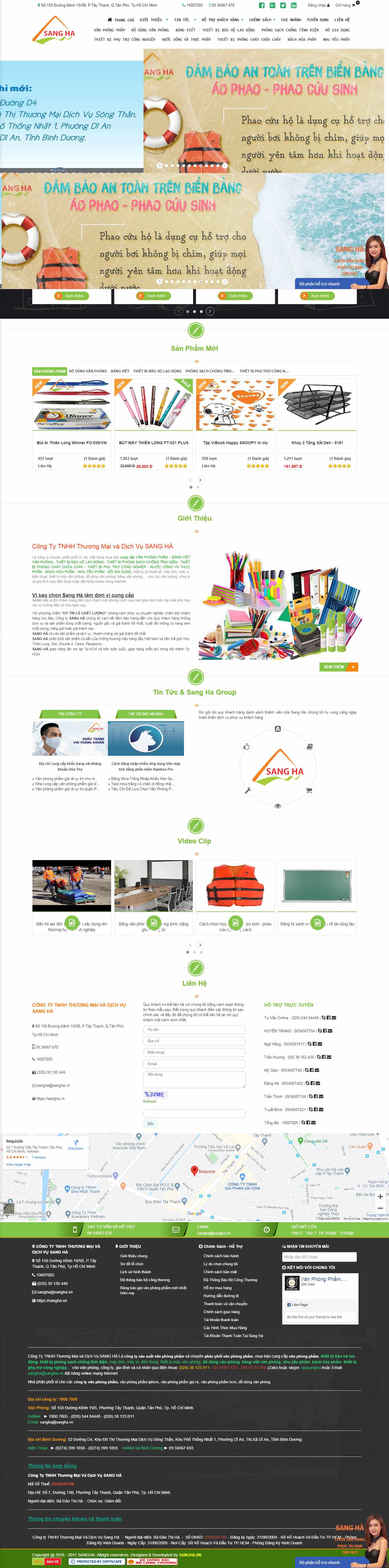 Thiết kế Web Văn phòng phẩm - sangha.vn
