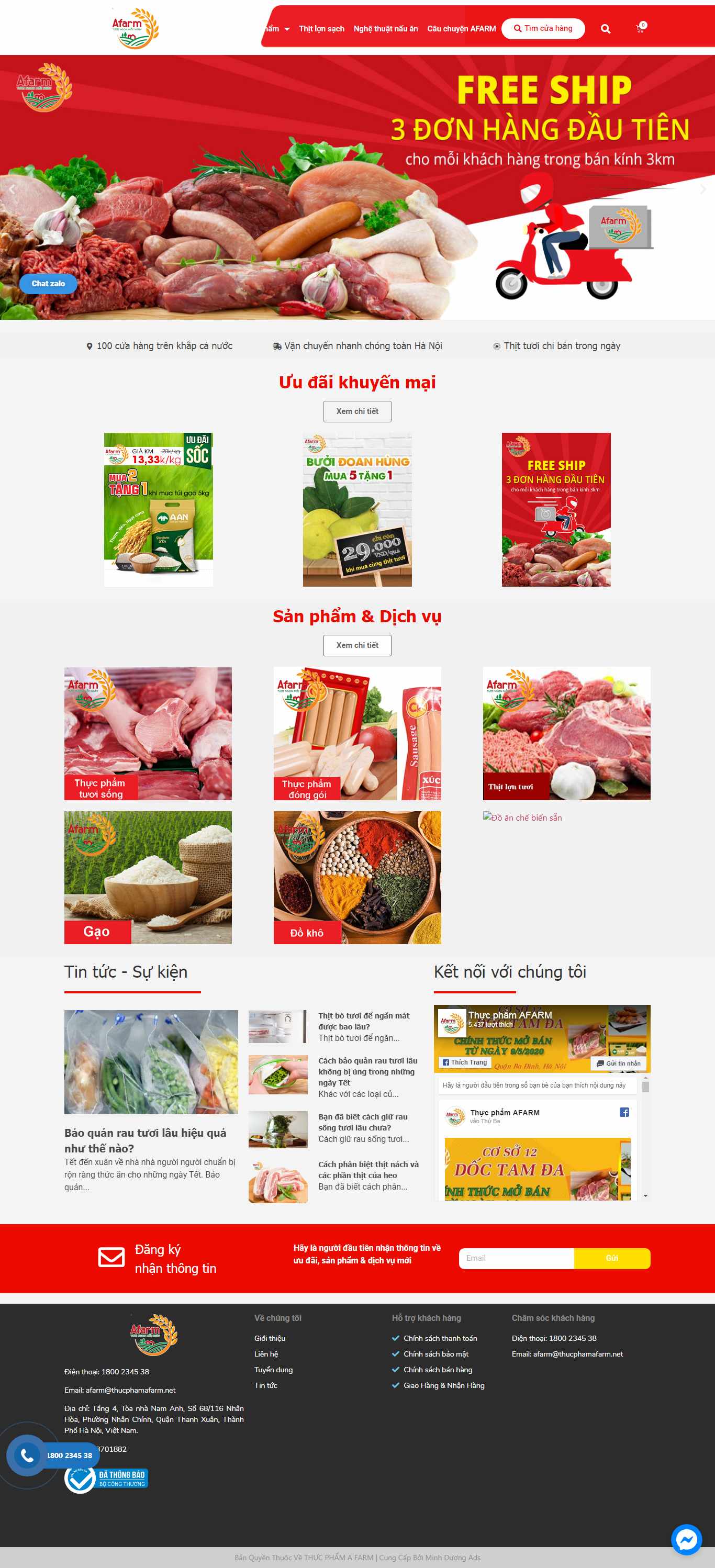 Thiết kế Web chuẩn seo google - thucphamafarm.net