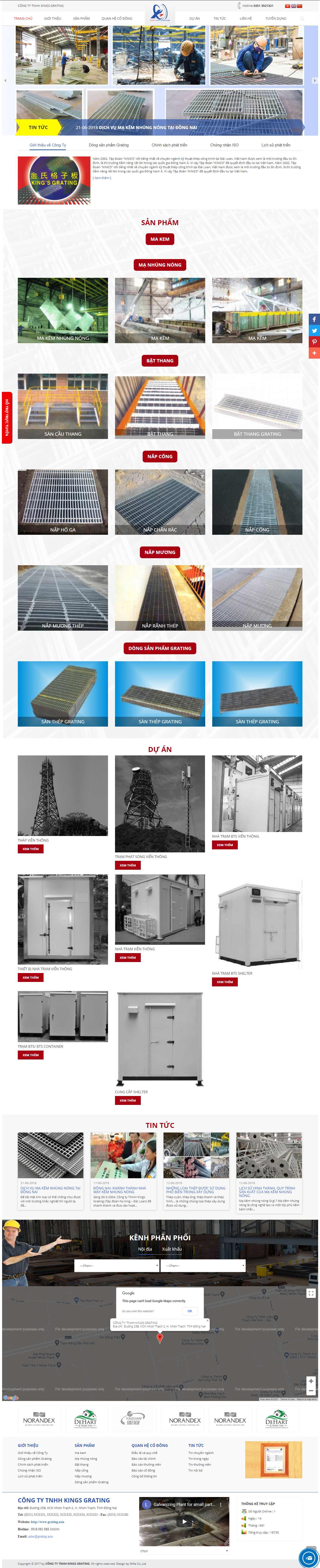 Thiết kế Web thép - www.grating.asia