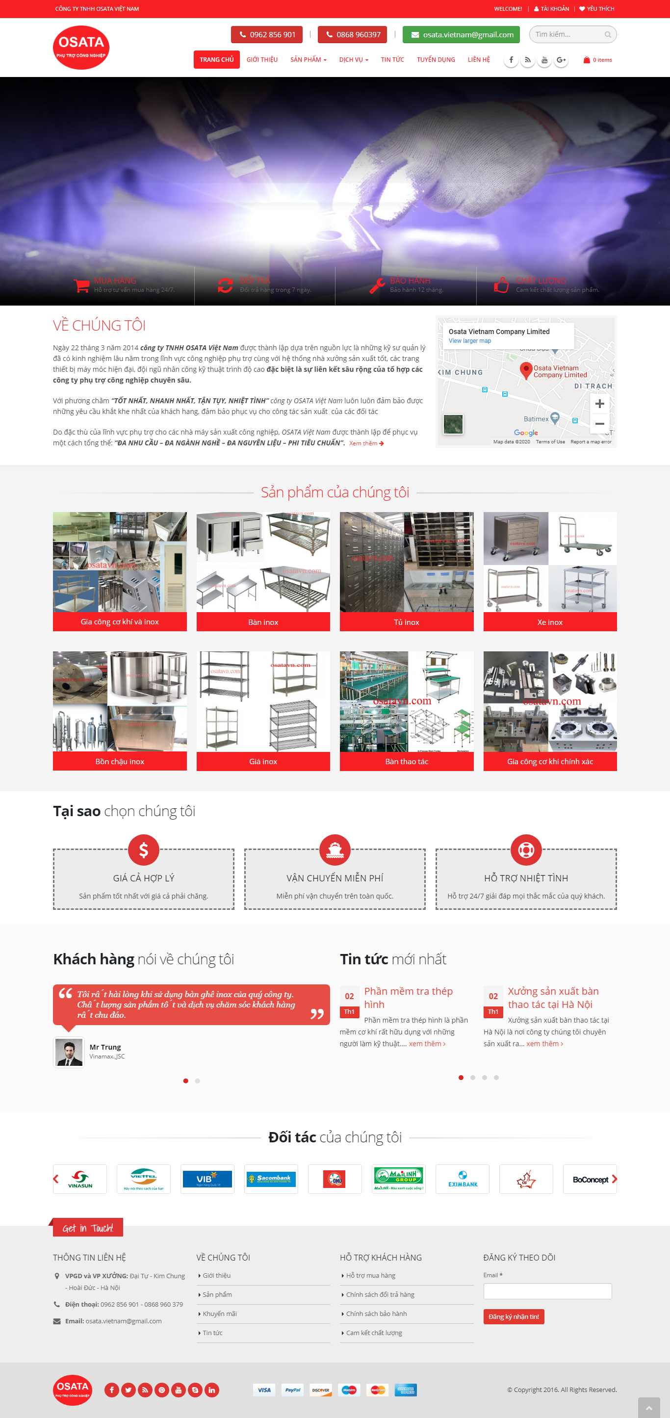 Thiết kế Web inox - osatavn.com