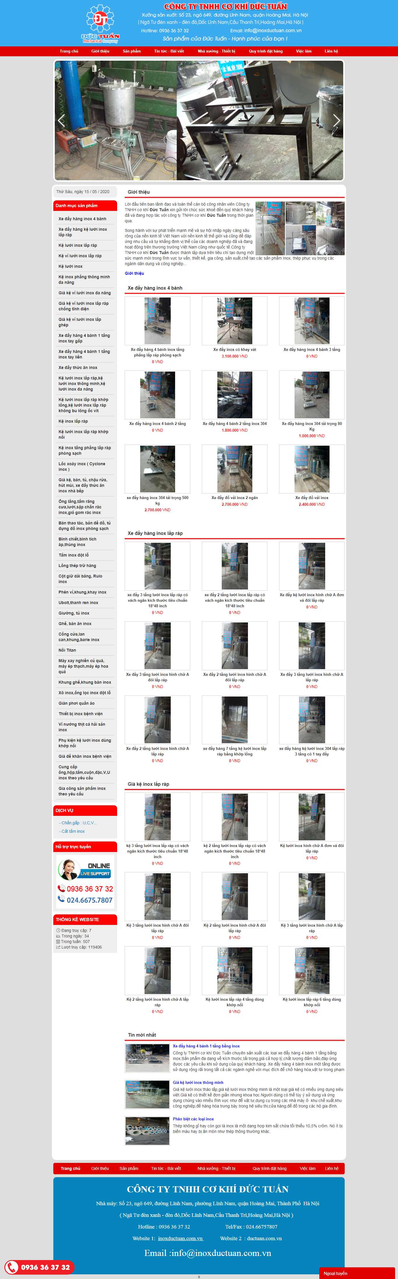 Thiết kế Web inox - ductuan.com.vn
