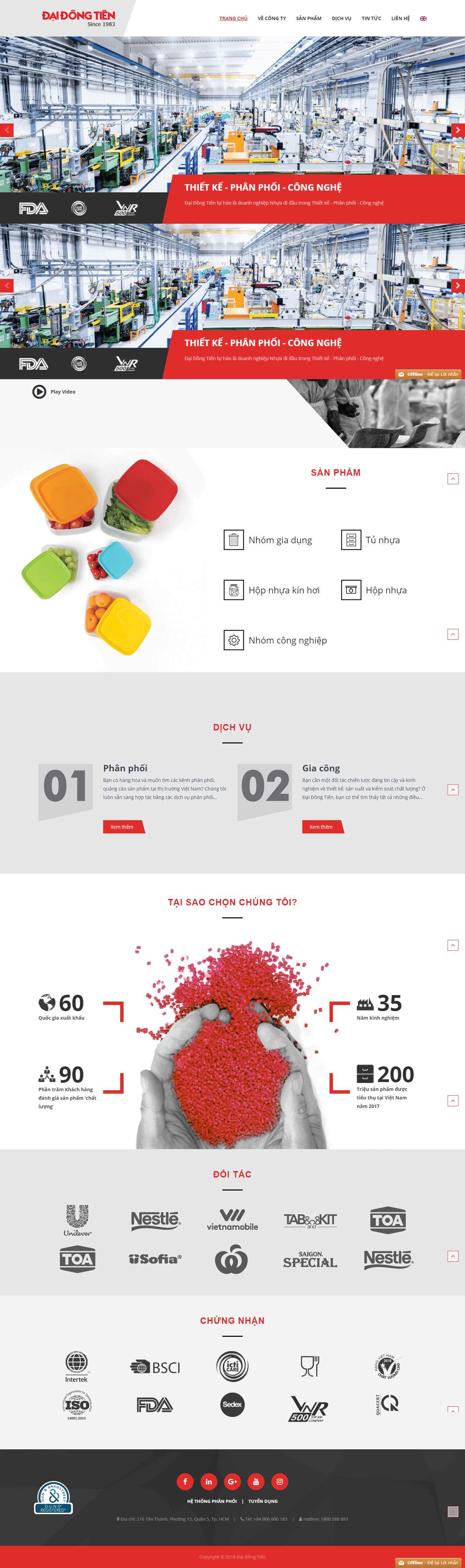 Thiết kế Web đồ gia dụng - www.daidongtien.com.vn