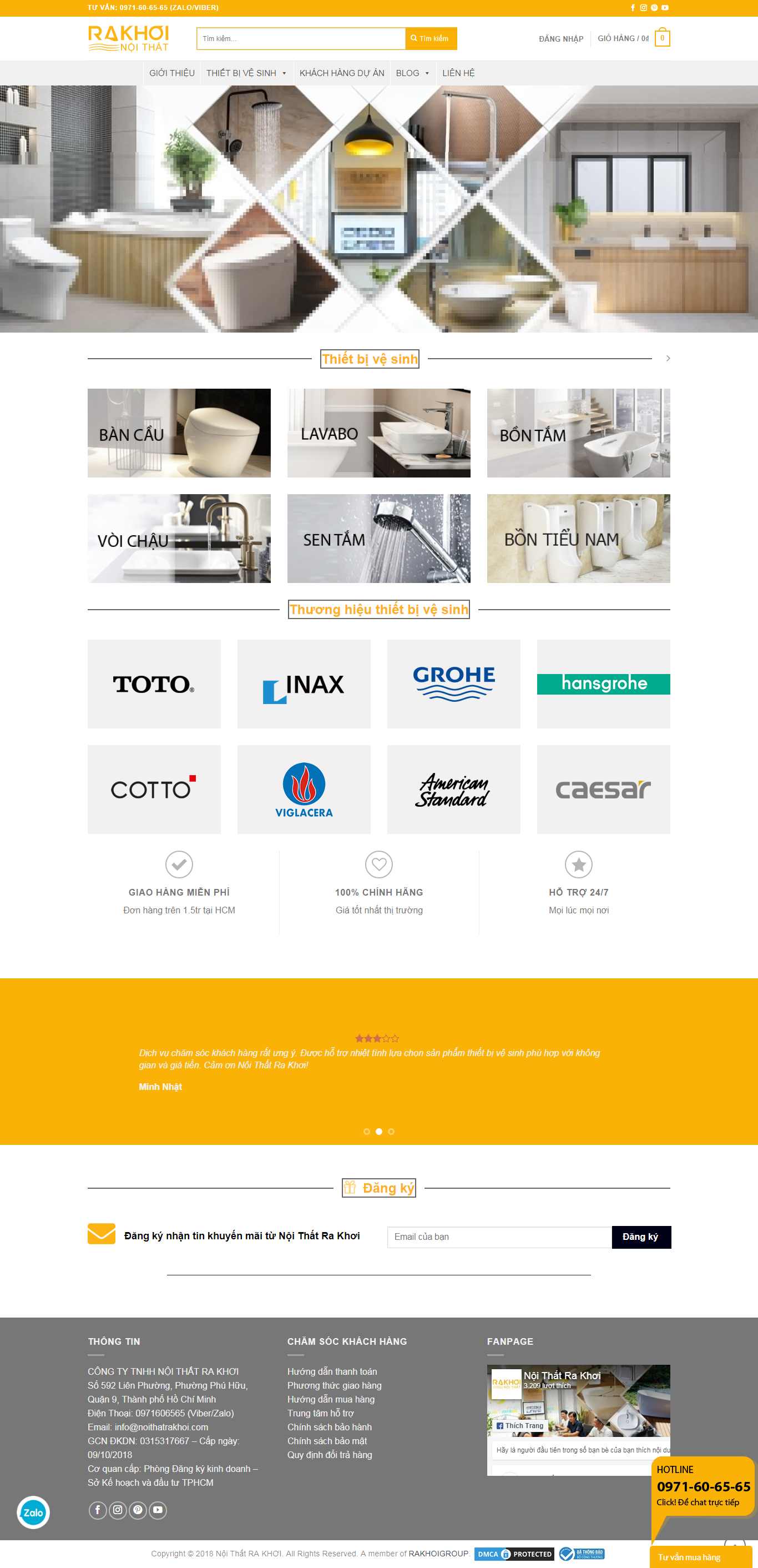 Thiết kế Web thiết bị vệ sinh - noithatrakhoi.com