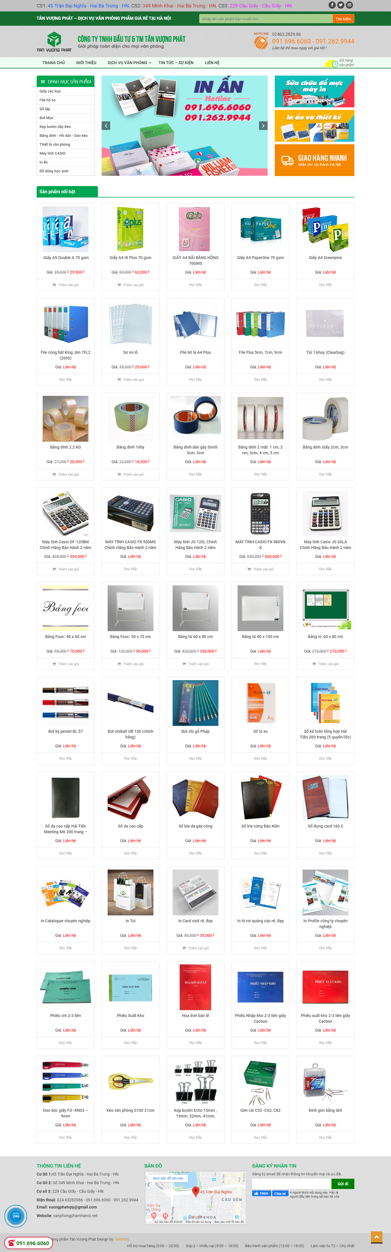 Thiết kế Web văn phòng phẩm đẹp - vanphongphamhanoi.net