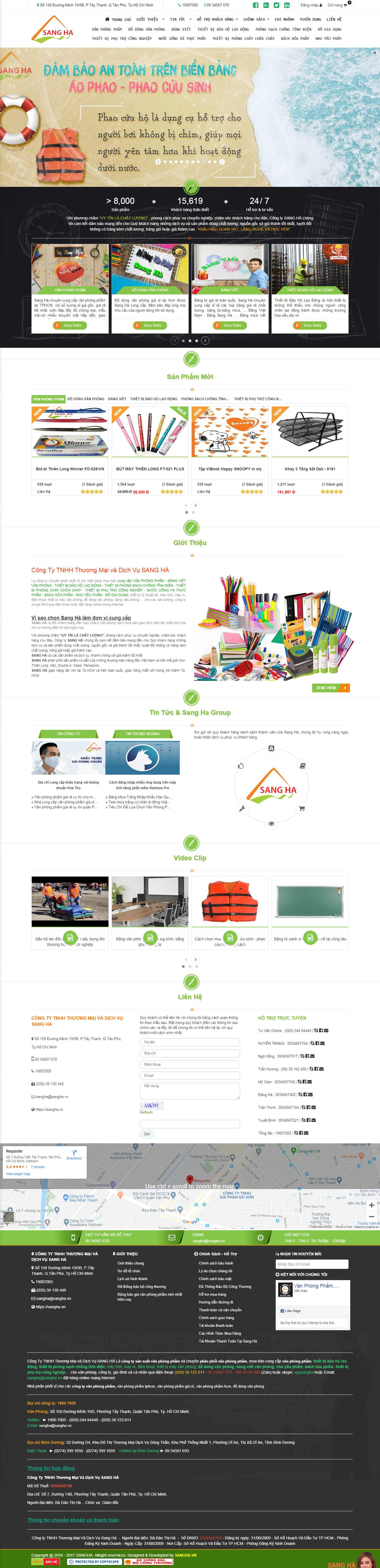 Thiết kế Web văn phòng phẩm đẹp - sangha.vn