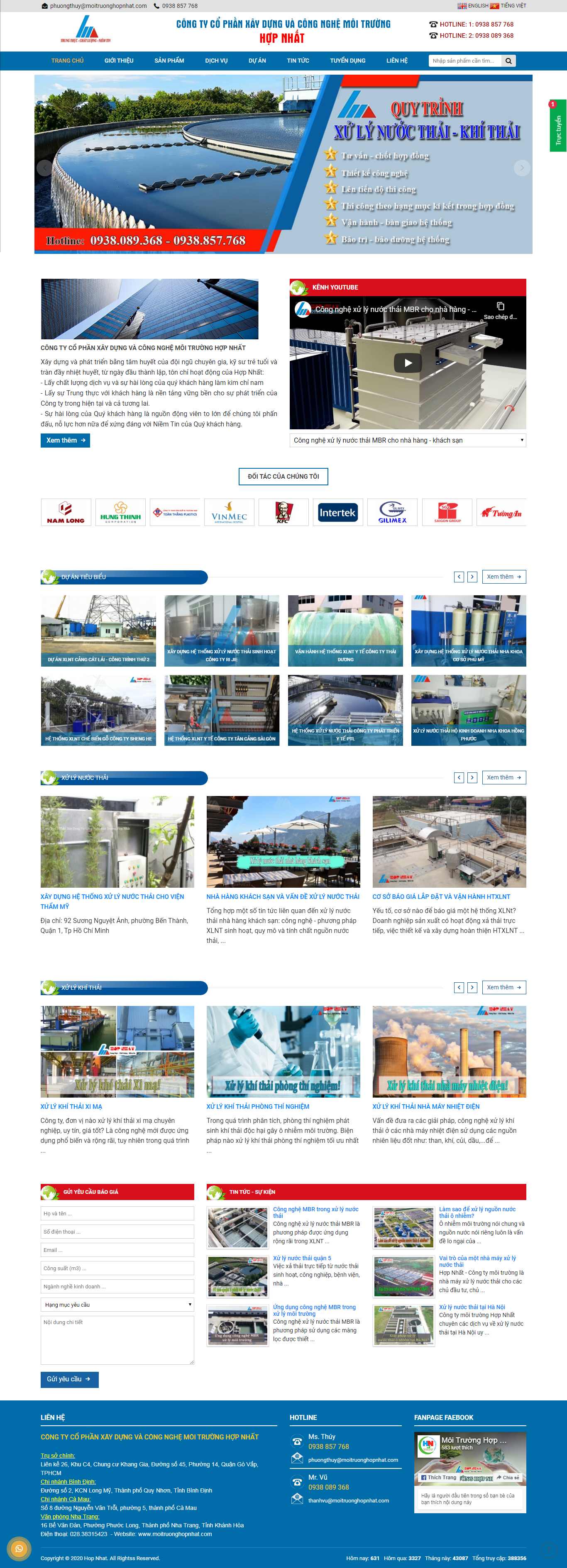 Thiết kế Web môi trường - moitruonghopnhat.com