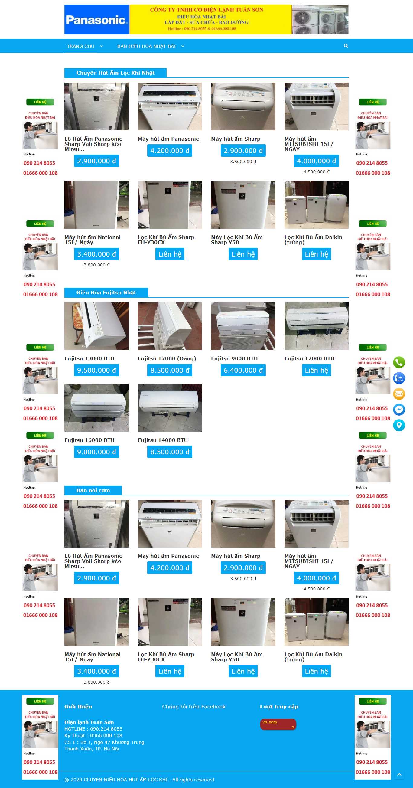 Thiết kế web lắp đặt điều hòa - dienlanhtuanson.com