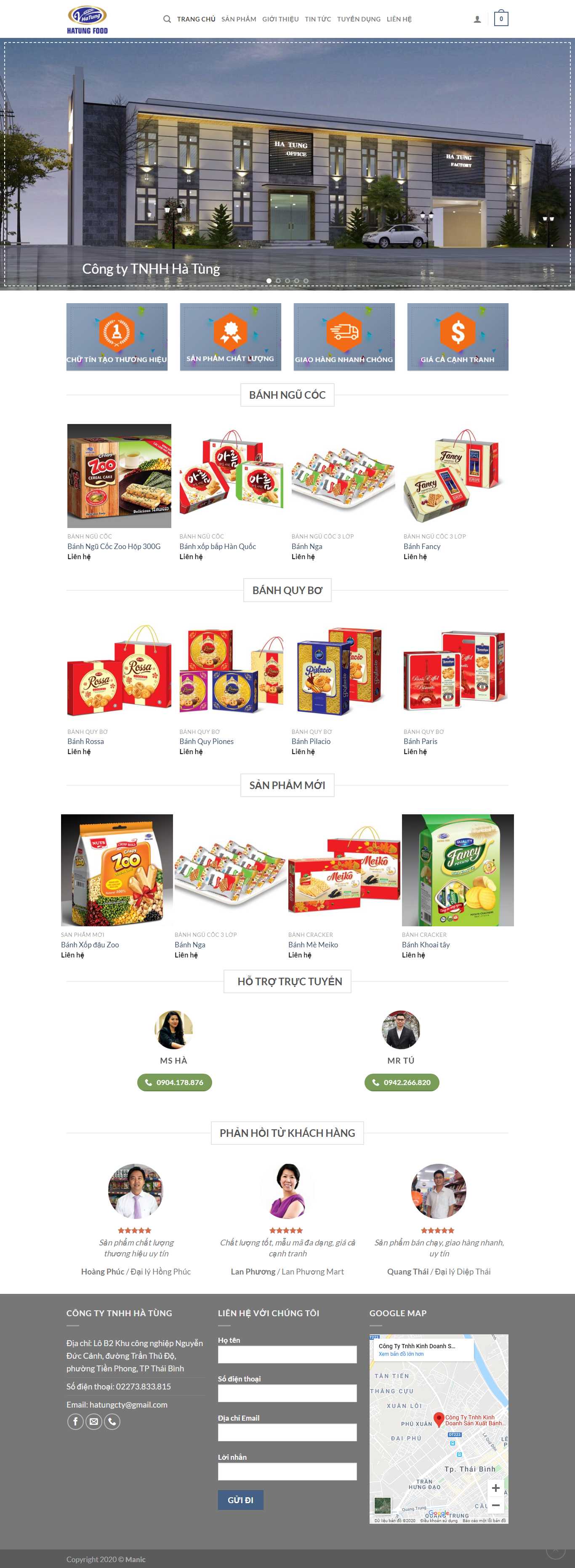 Thiết kế Web bánh kẹo - banhkeohatung.com