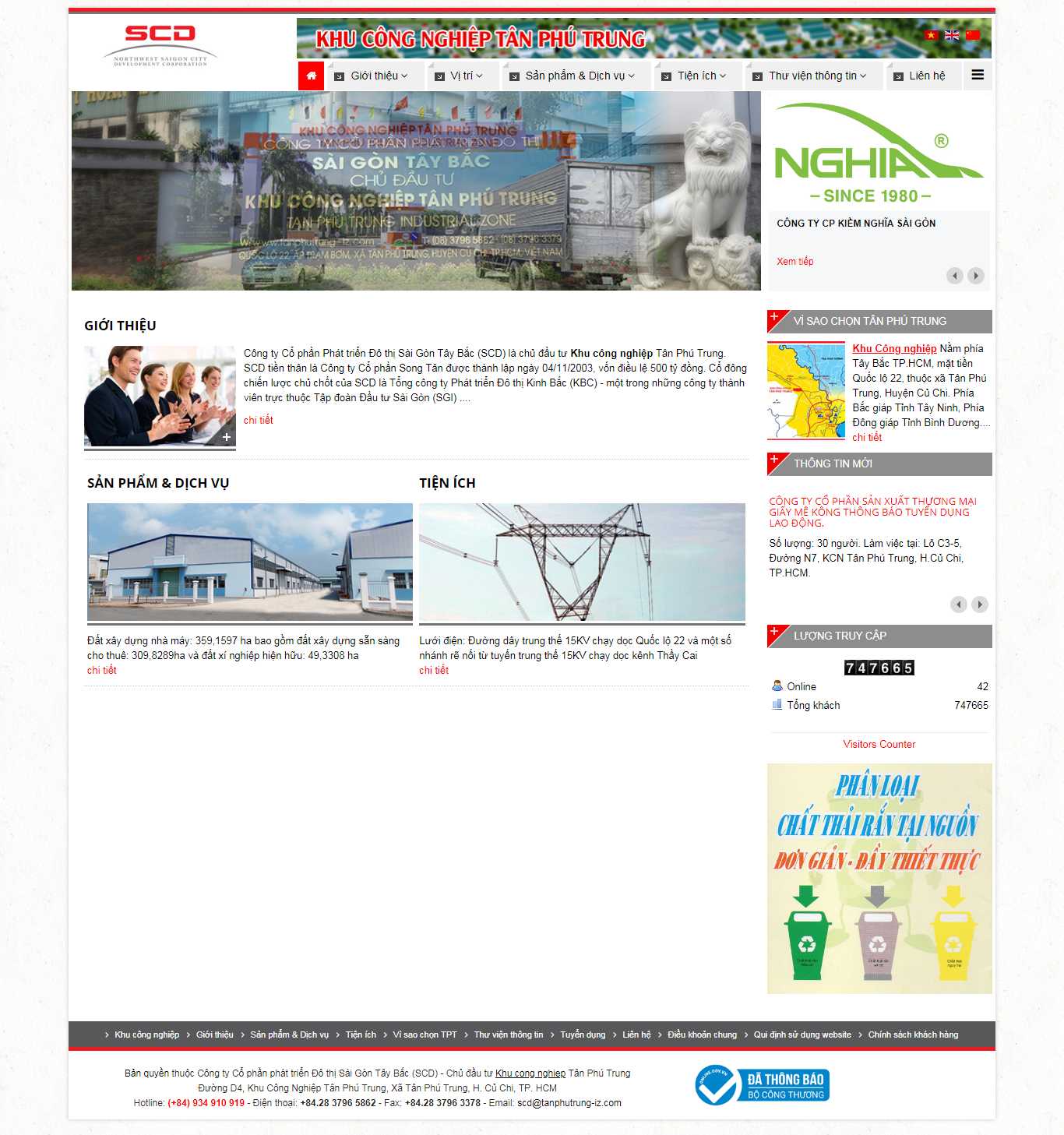 Thiết kế web khu công nghiệp - www.tanphutrung-iz.com
