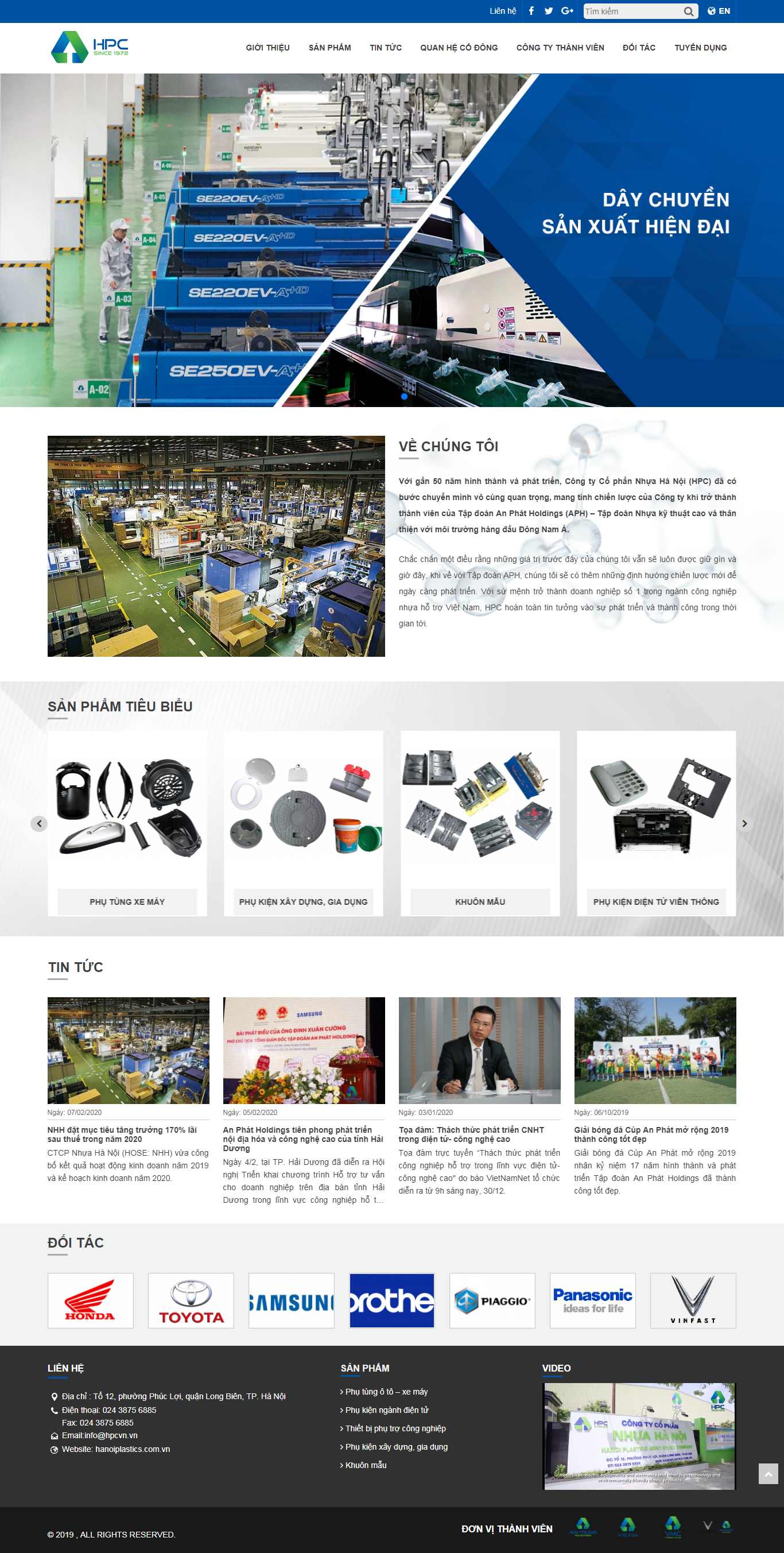 Thiết kế web sản xuất nhựa - www.hanoiplastics.com.vn