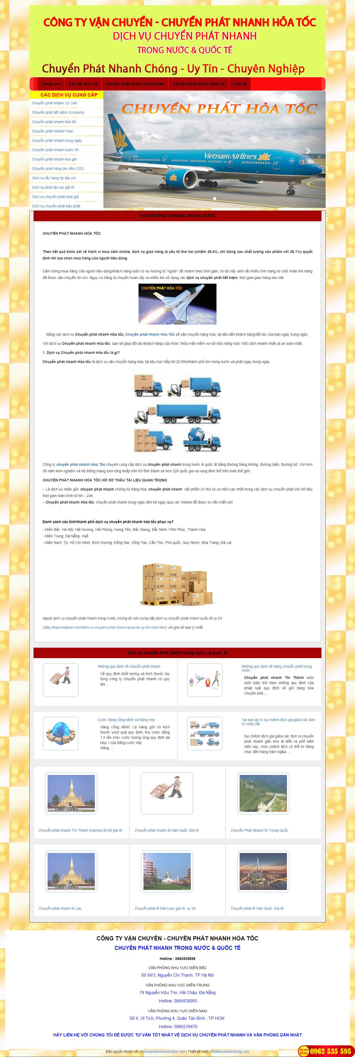 Thiết kế Web chuyển phát nhanh - chuyenphatnhanhhoatoc.net