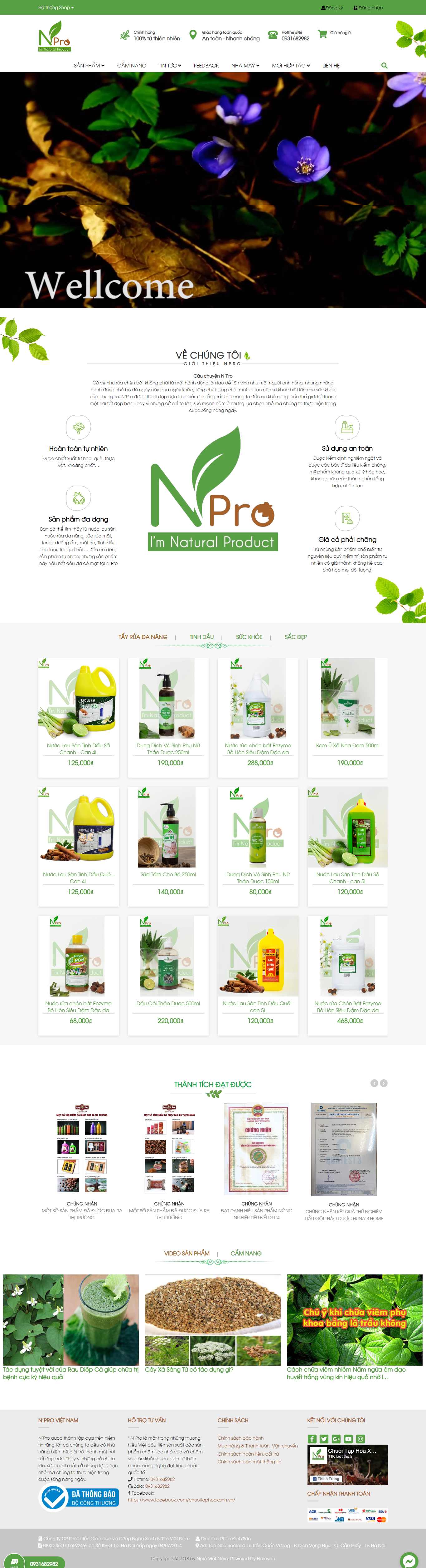 Thiết kế Web bán hàng online - chuoitaphoaxanh.vn