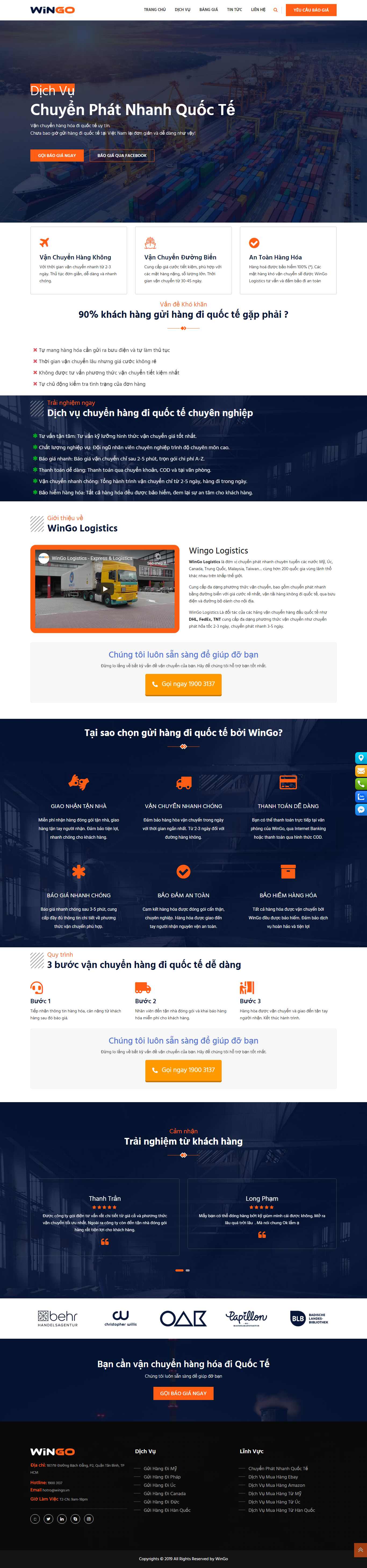 Thiết kế Web giao hàng - wingo.express