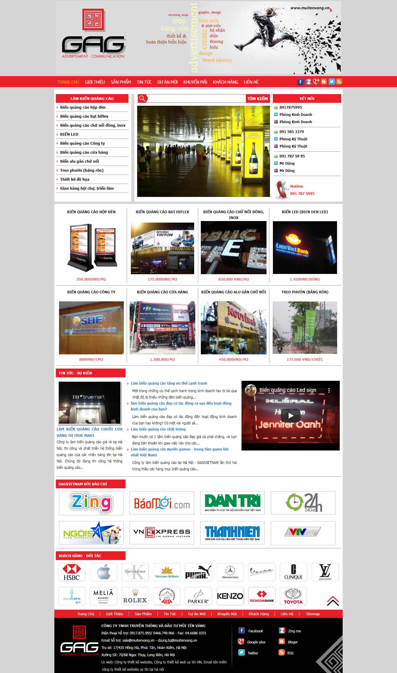 Thiết kế Web quảng cáo - muitenvang.vn