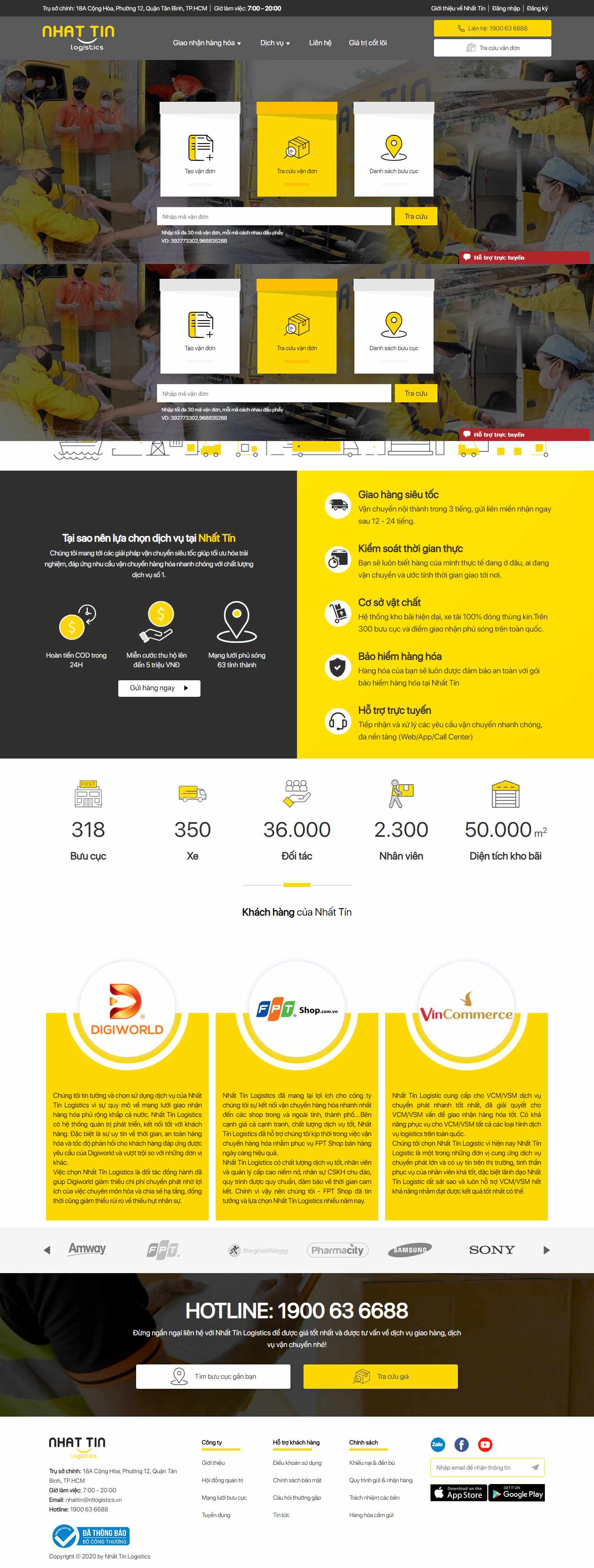 Thiết kế Web vận chuyển - ntlogistics.vn