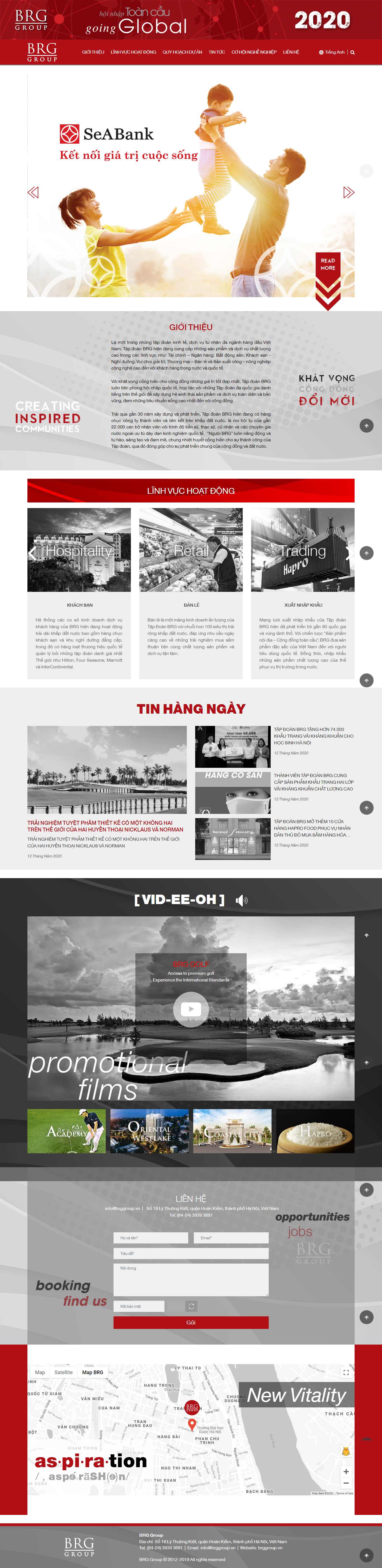 Thiết kế web tập đoàn - brggroup.vn
