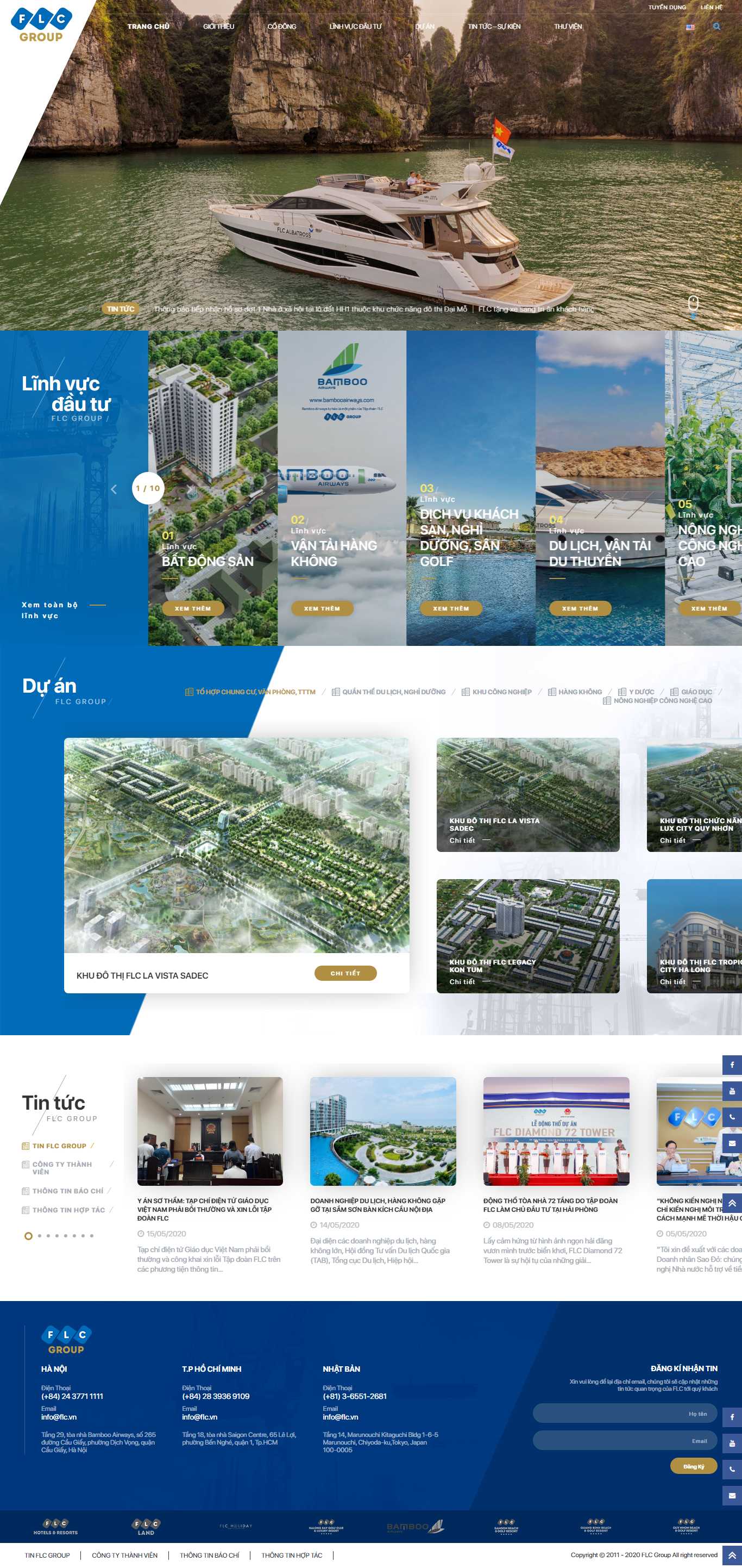 Thiết kế web tập đoàn - www.flc.vn