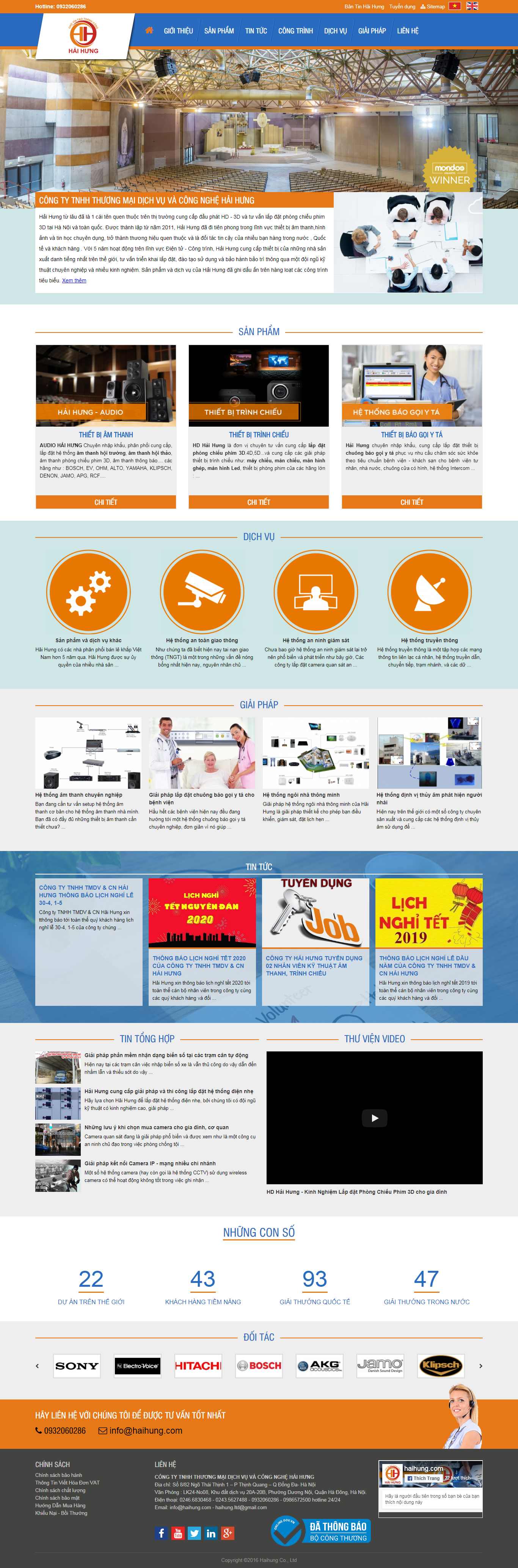 Thiết kế web hệ thống an ninh - haihung.com
