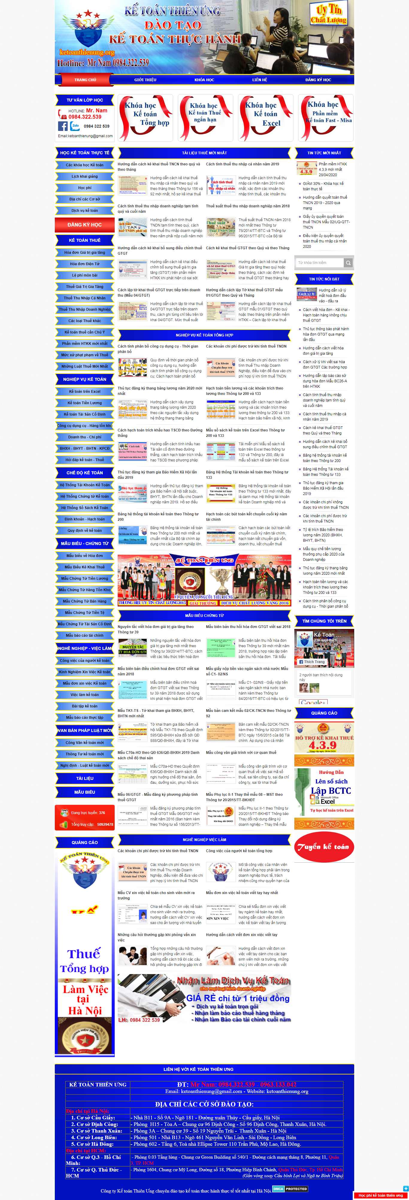 Thiết kế web kế toán - ketoanthienung.org