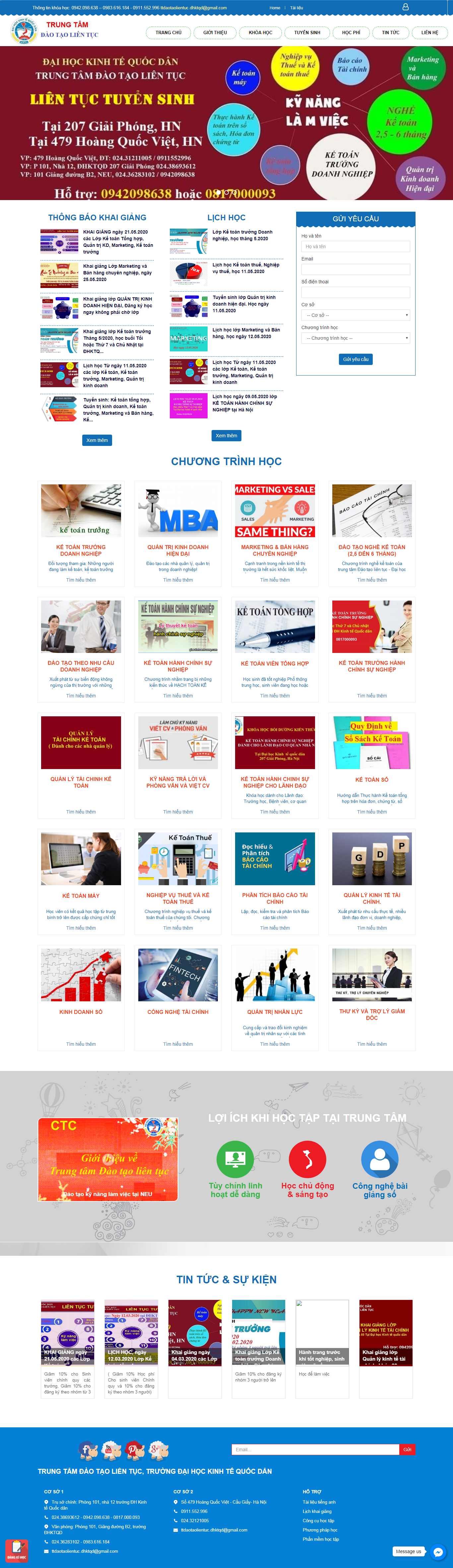 Thiết kế web kế toán - ttdaotaolientuc.neu.edu.vn