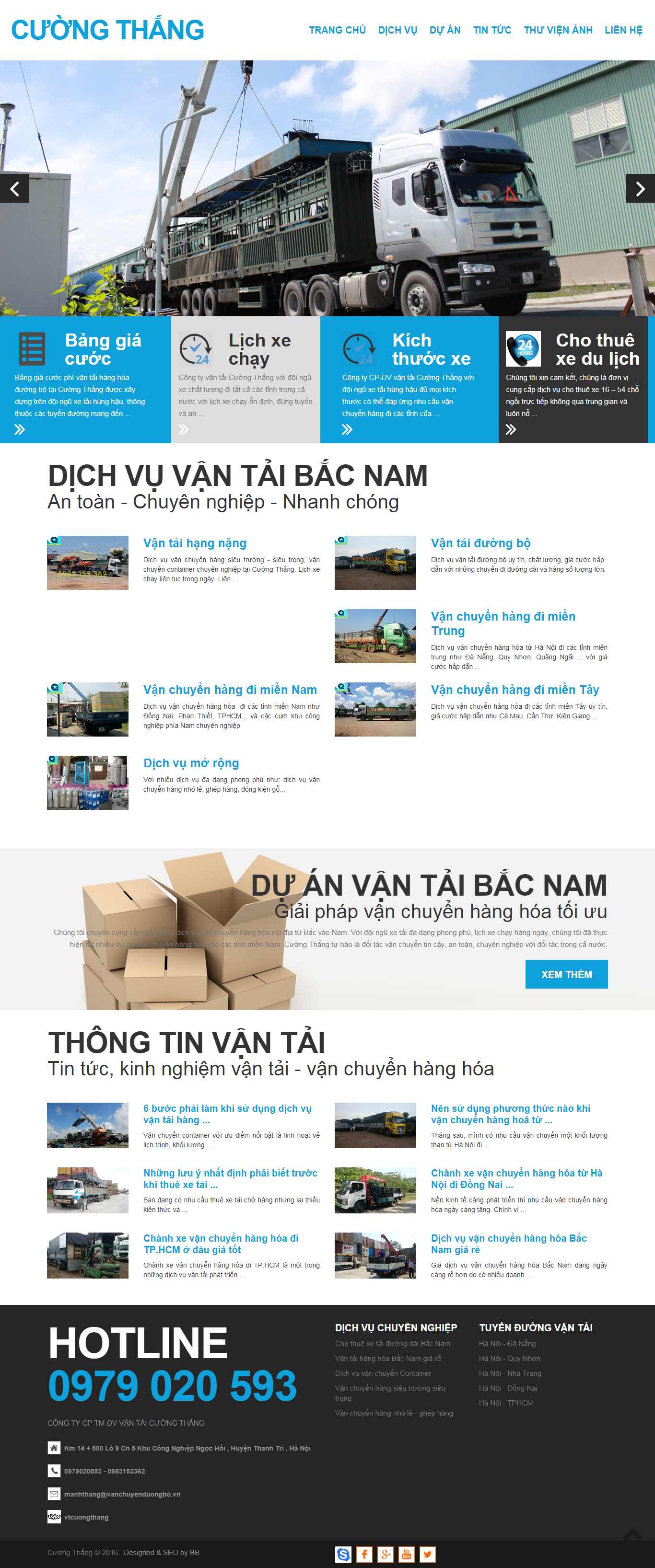 Thiết kế web hàng hải - vanchuyenduongbo.vn