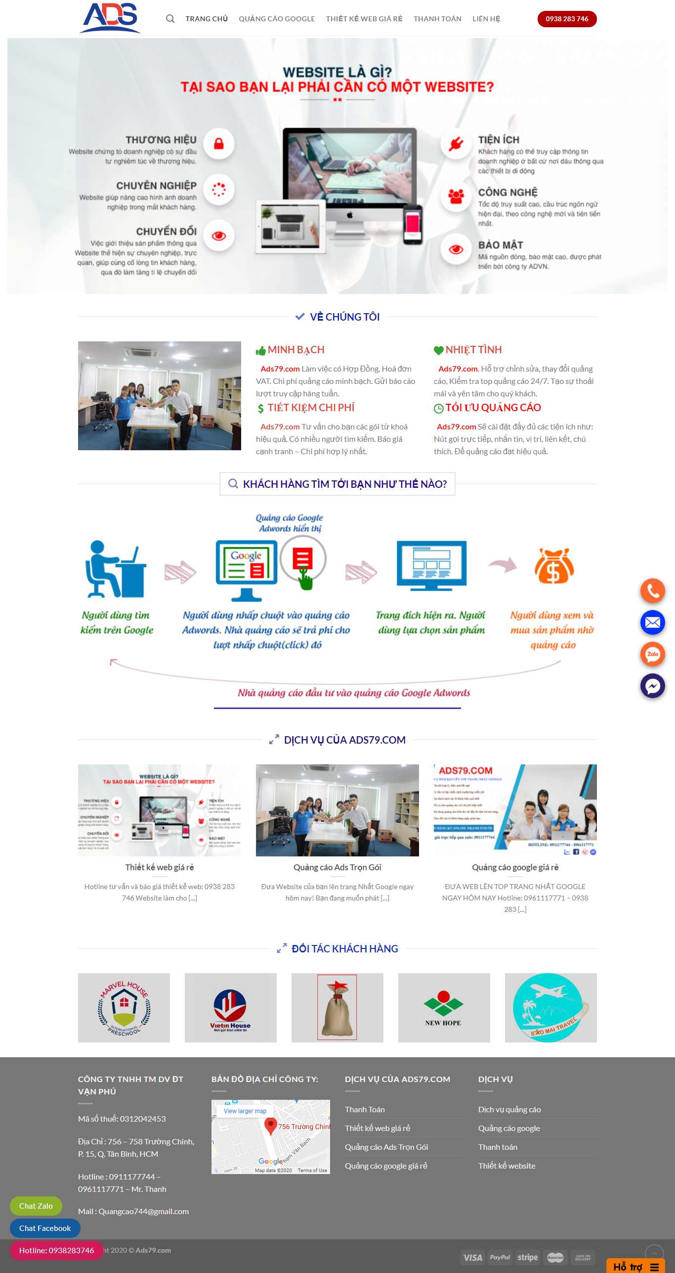 Thiết kế web quảng cáo google - ads79.com