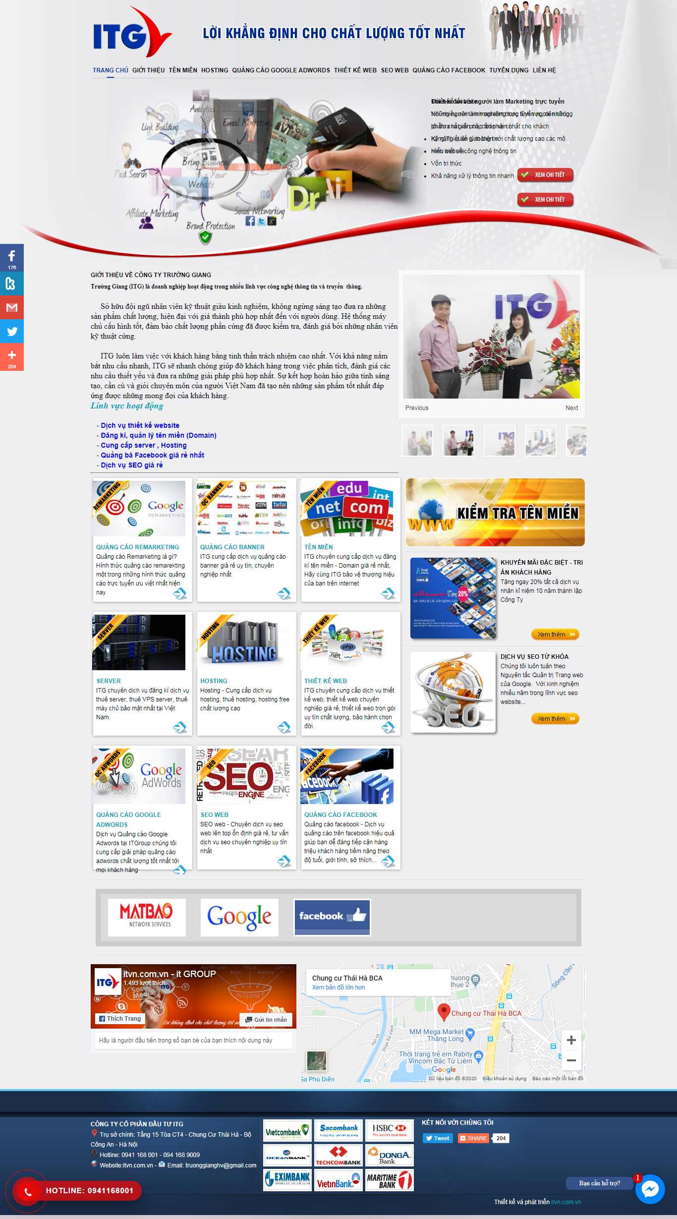 Thiết kế web quảng cáo facebook - itvn.com.vn