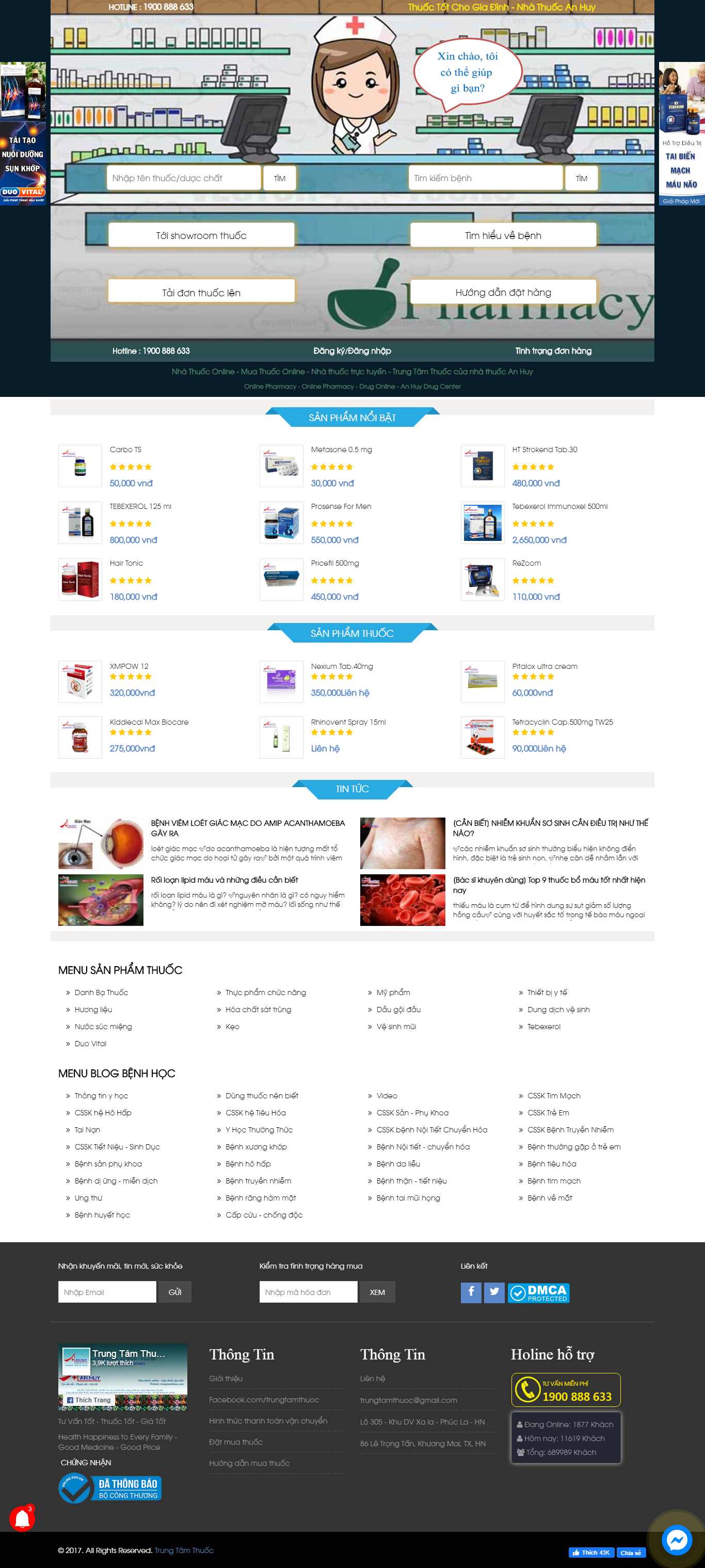 Thiết kế web hiệu thuốc - trungtamthuoc.com