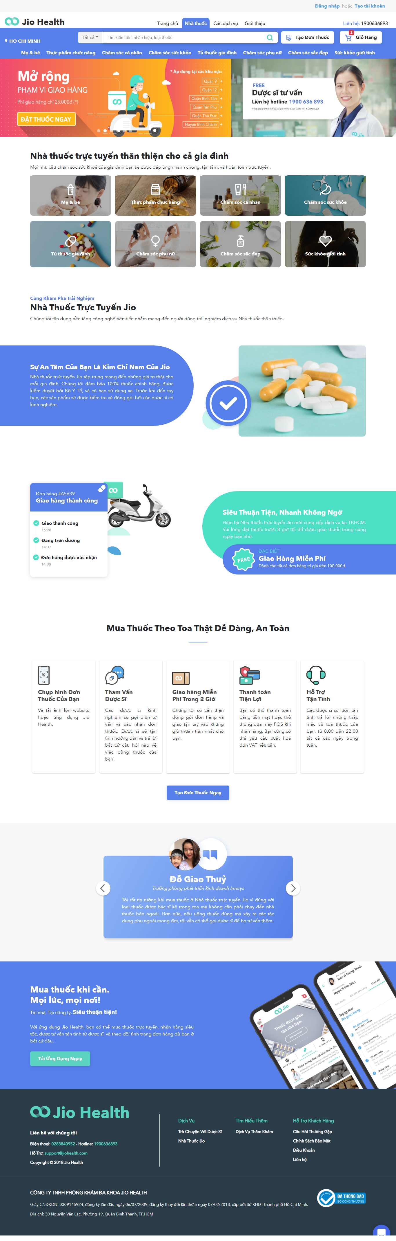 Thiết kế web hiệu thuốc - pharmacy.jiohealth.com