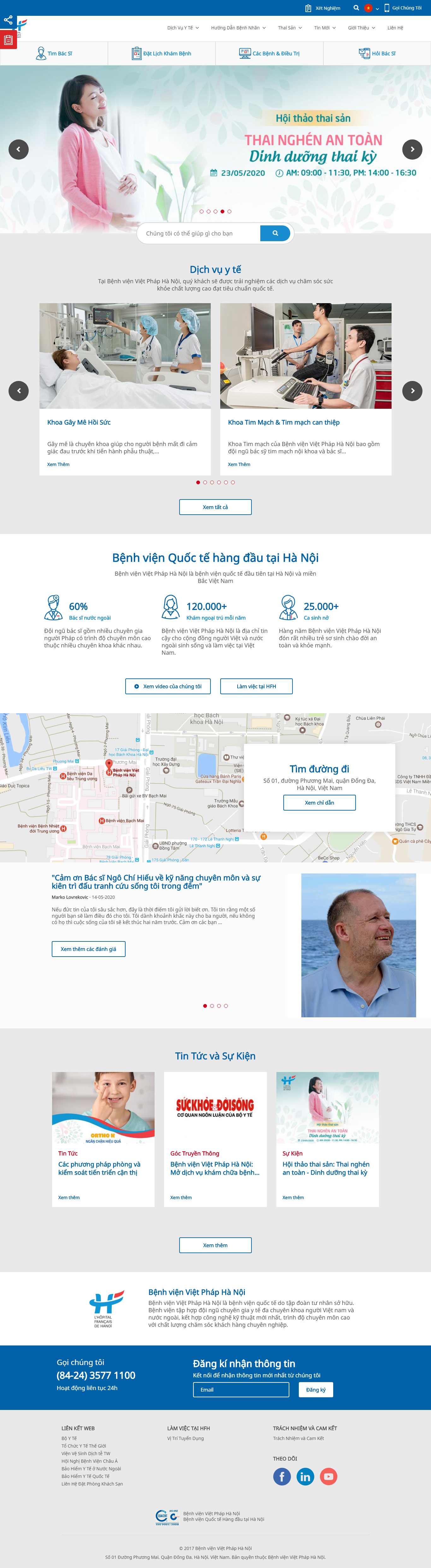 Thiết kế web bệnh viện - www.hfh.com.vn