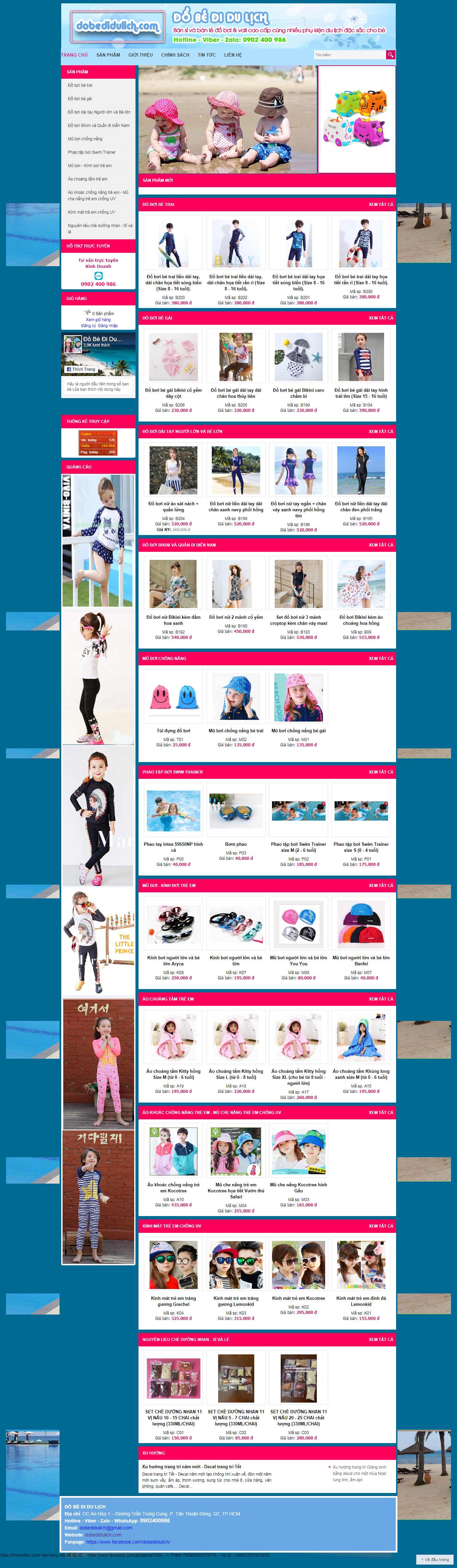 Thiết kế web bể bơi - dobedidulich.com