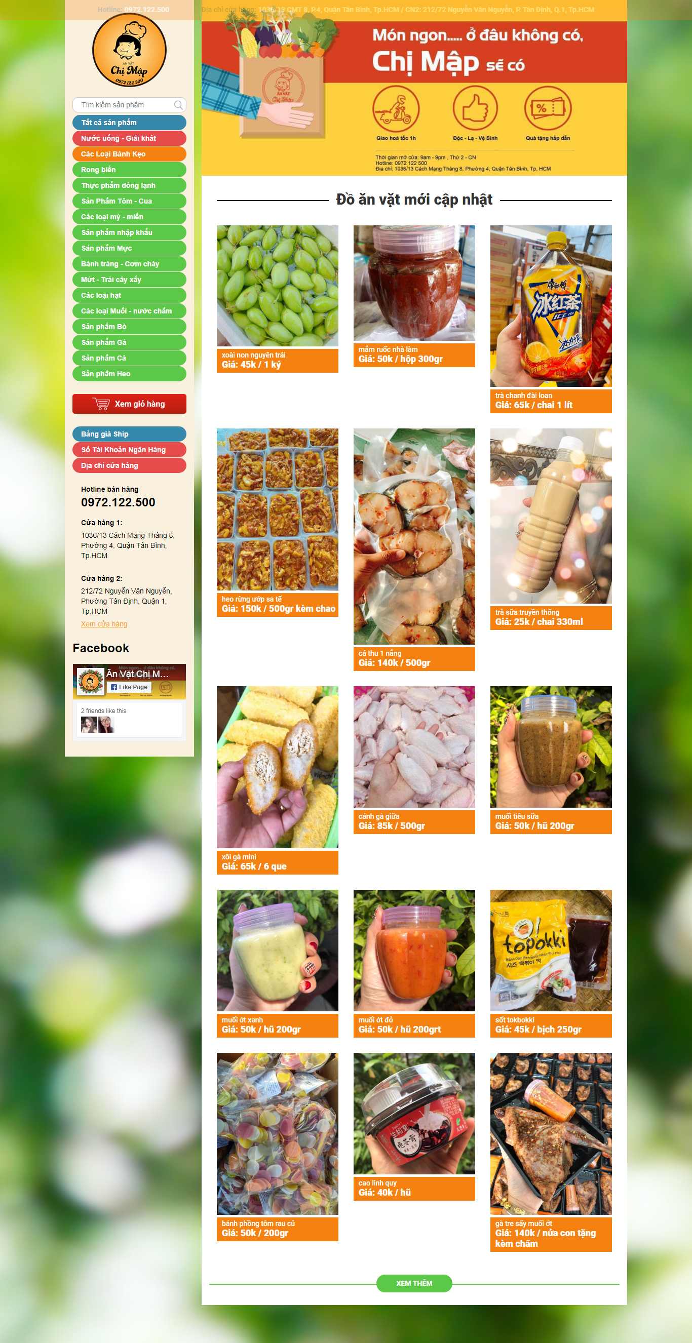 Thiết kế web bán đồ ăn vặt - anvatchimap.com