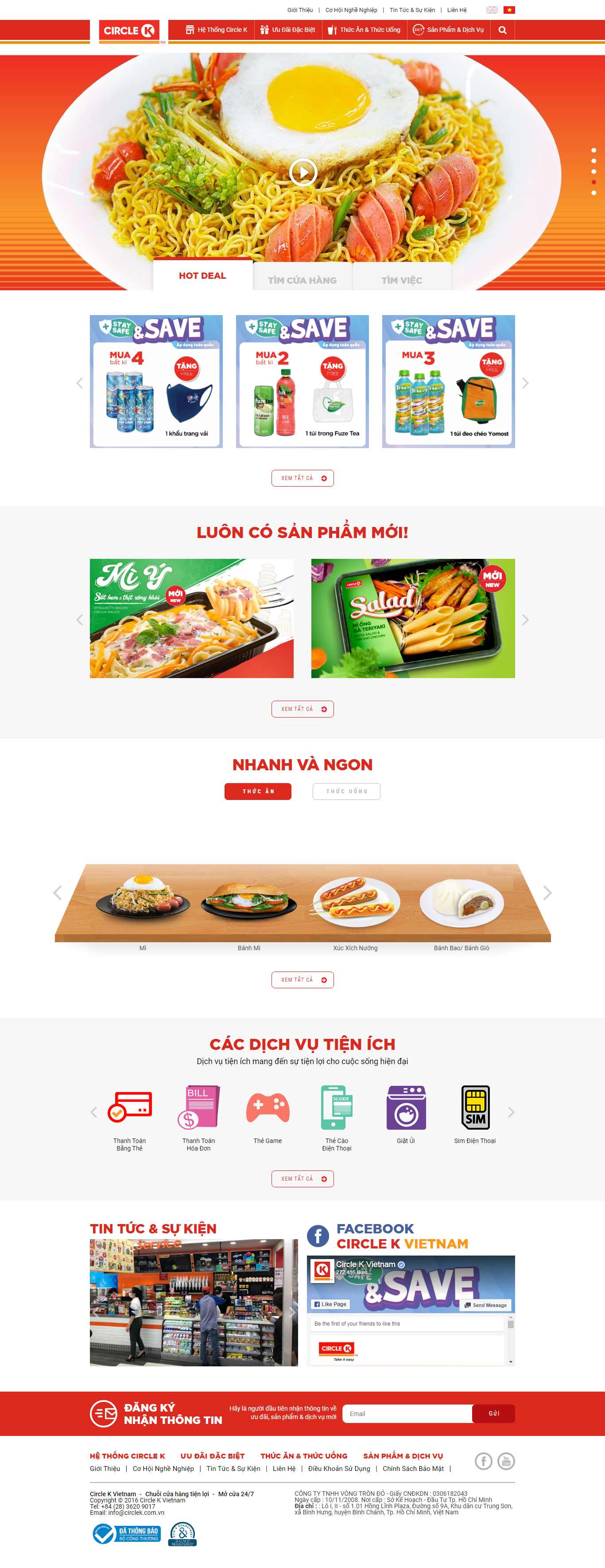 Thiết kế web cửa hàng - www.circlek.com.vn