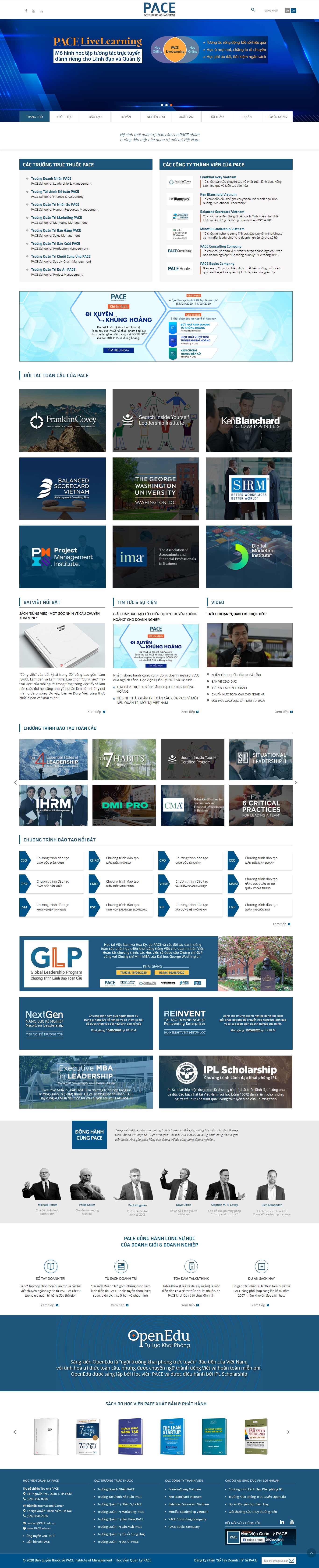 Thiết kế web hội thảo - pace.edu.vn