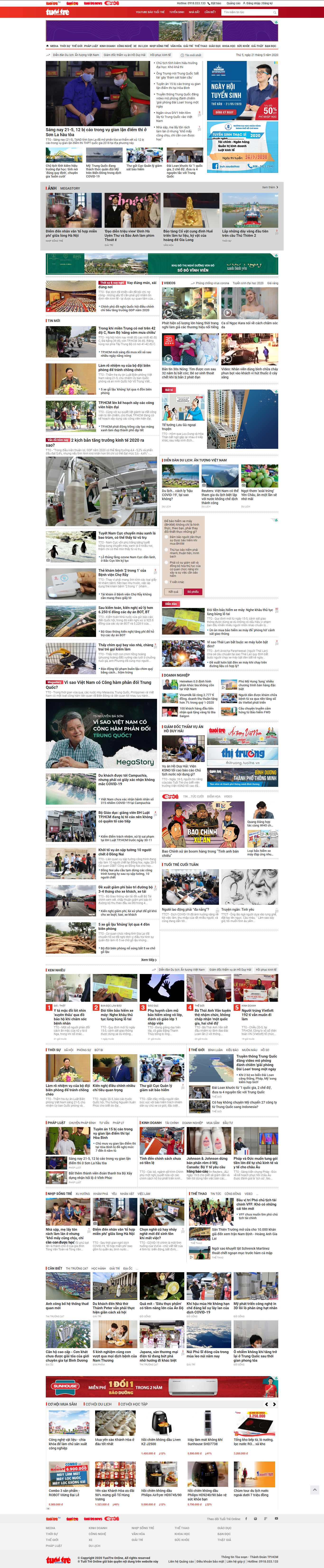 Thiết kế web báo điện tử - tuoitre.vn