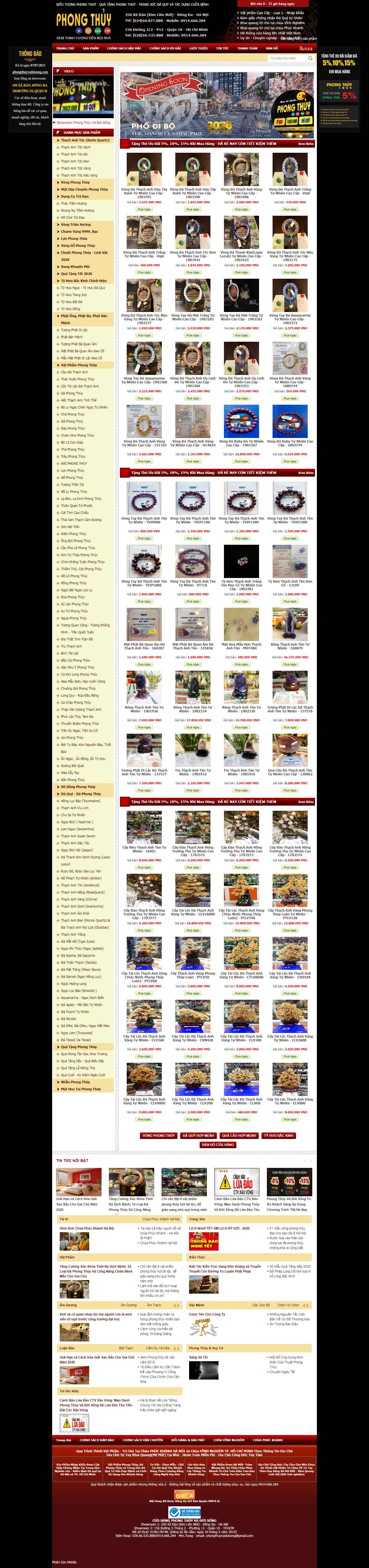 Thiết kế web phong thủy cuộc sống - phongthuyvadoisong.com