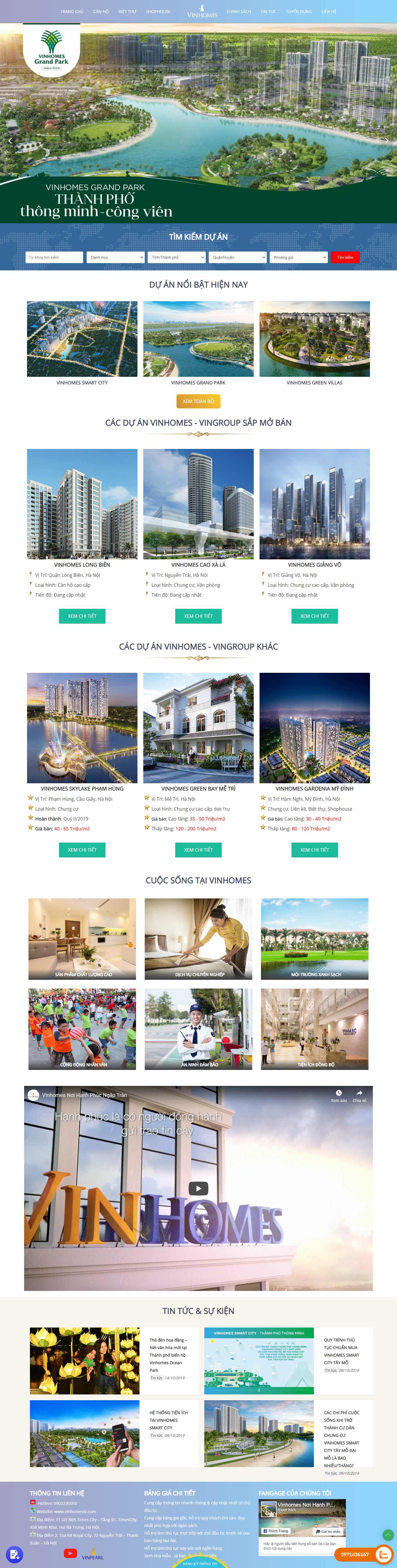 Thiết kế web Quận Long Biên - www.vinhomestv.com