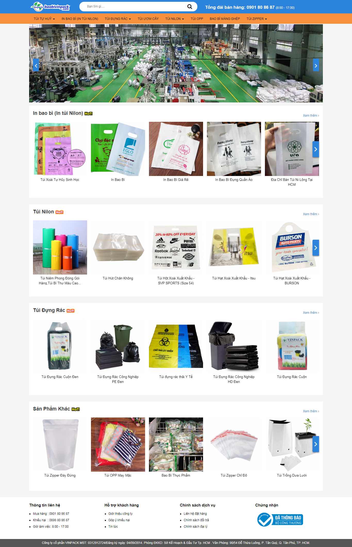 Thiết kế web Quận Cầu Giấy - baobivinpack.com