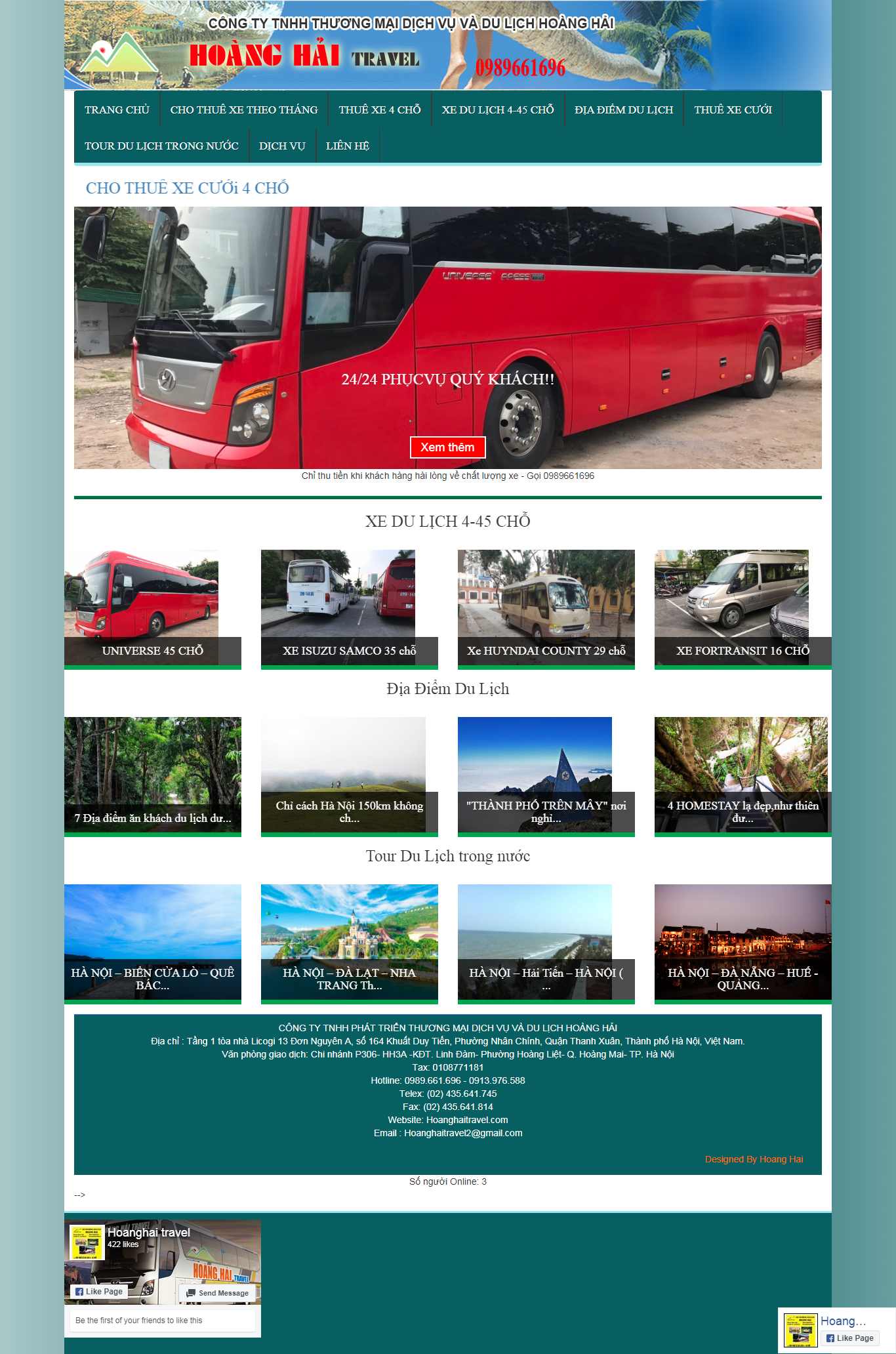 Thiết kế Web Huyện Gia Lâm - hoanghaitravel.com