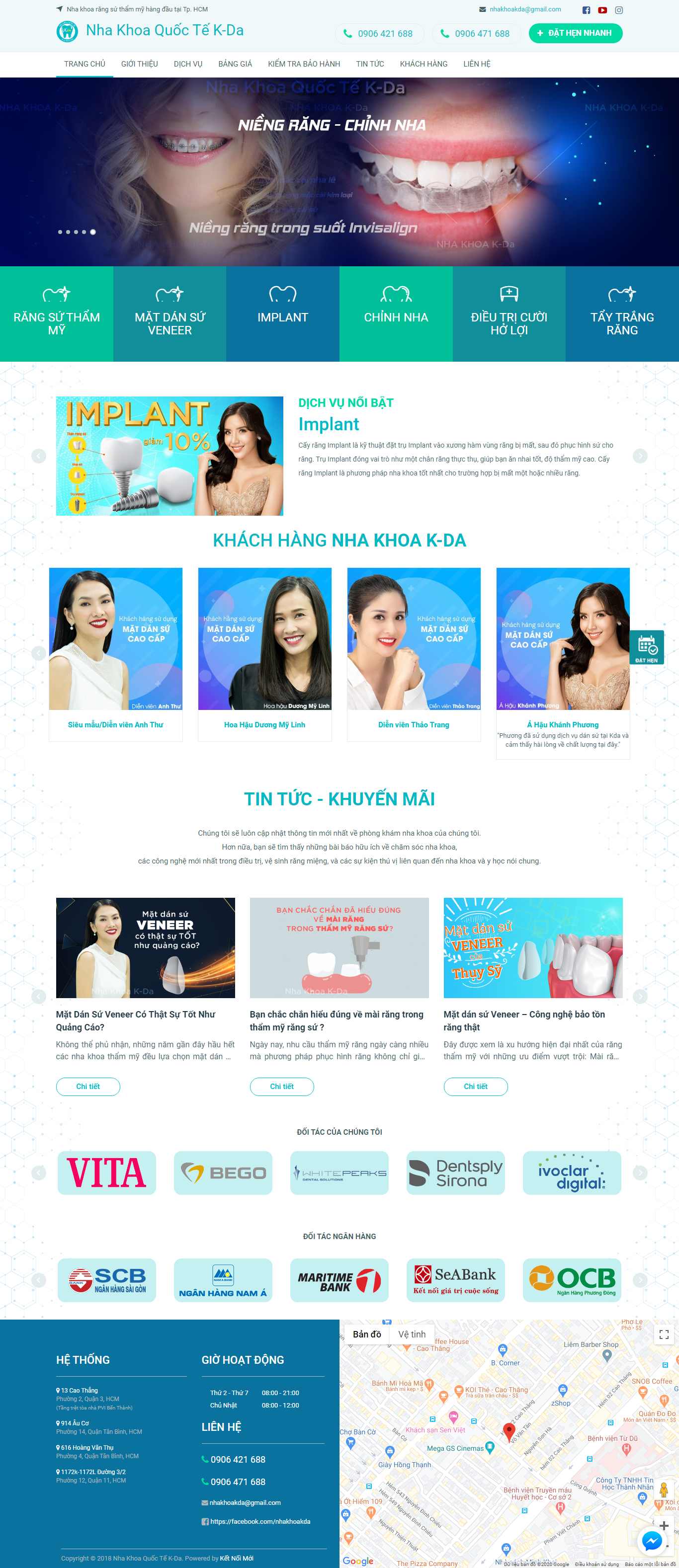 Thiết kế Web Quận Nam Từ Liêm - nhakhoakda.vn