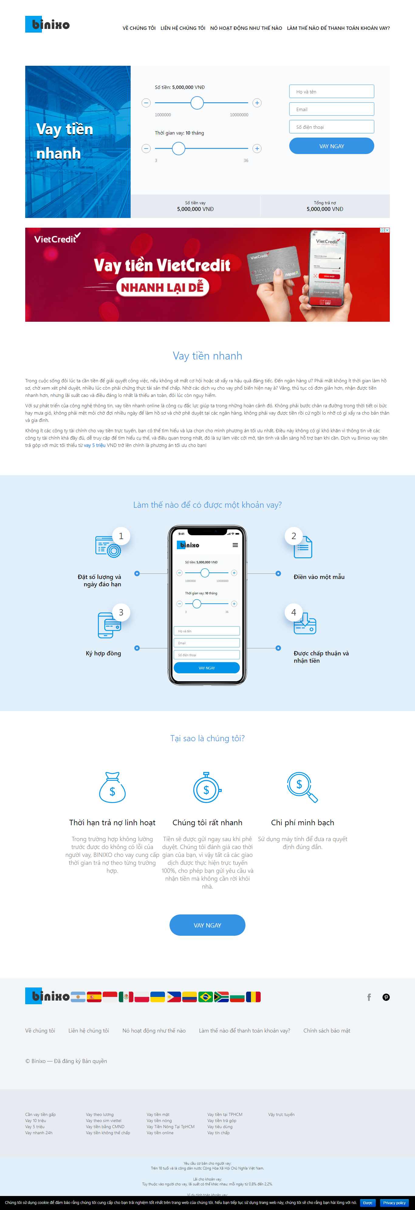 Thiết kế Web Huyện Thanh Trì - binixo.vn