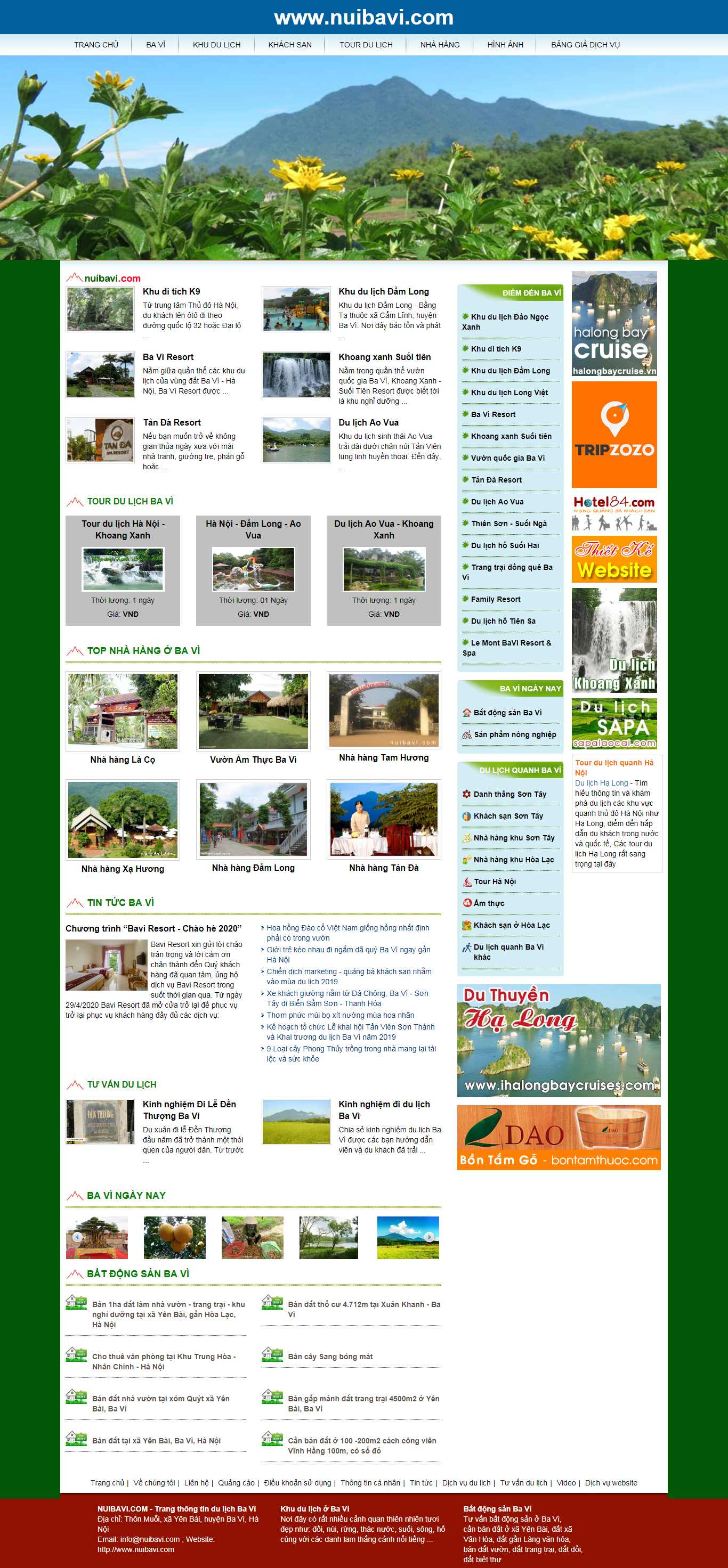 Thiết kế Web Huyện Ba Vì - www.nuibavi.com