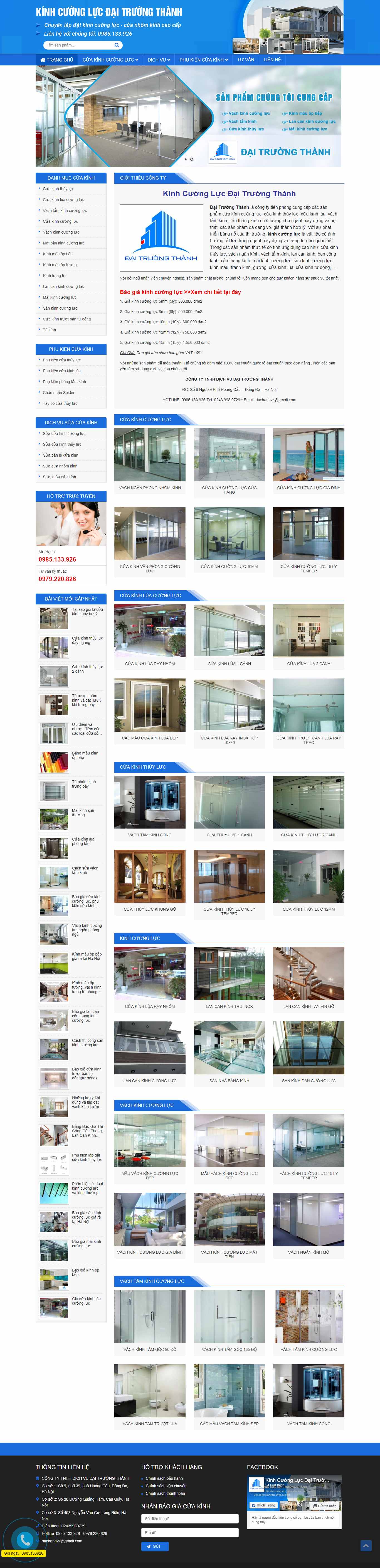 Thiết kế Web Huyện Thanh Oai - nhomkinhtruongthanh.com