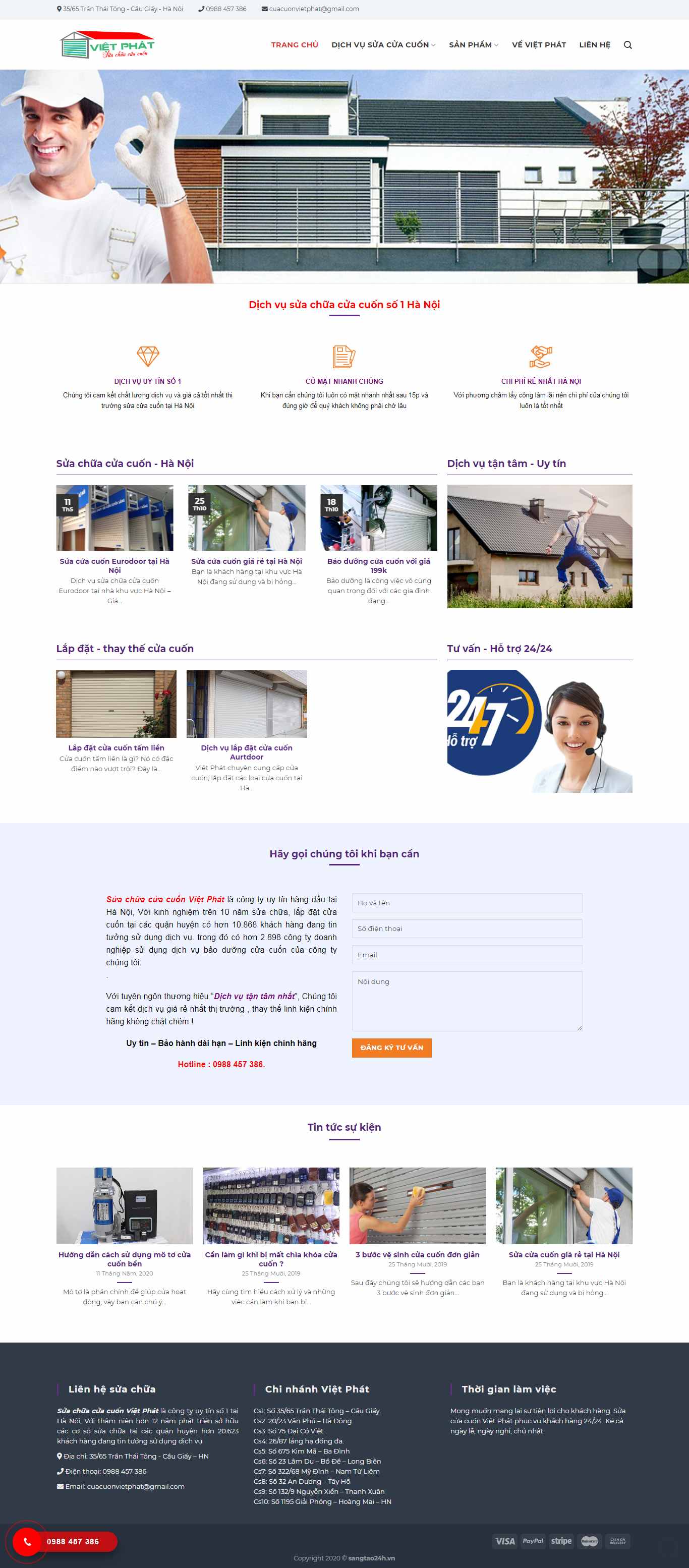 Thiết kế Web Huyện Ứng Hòa - cuacuonvietphat.com