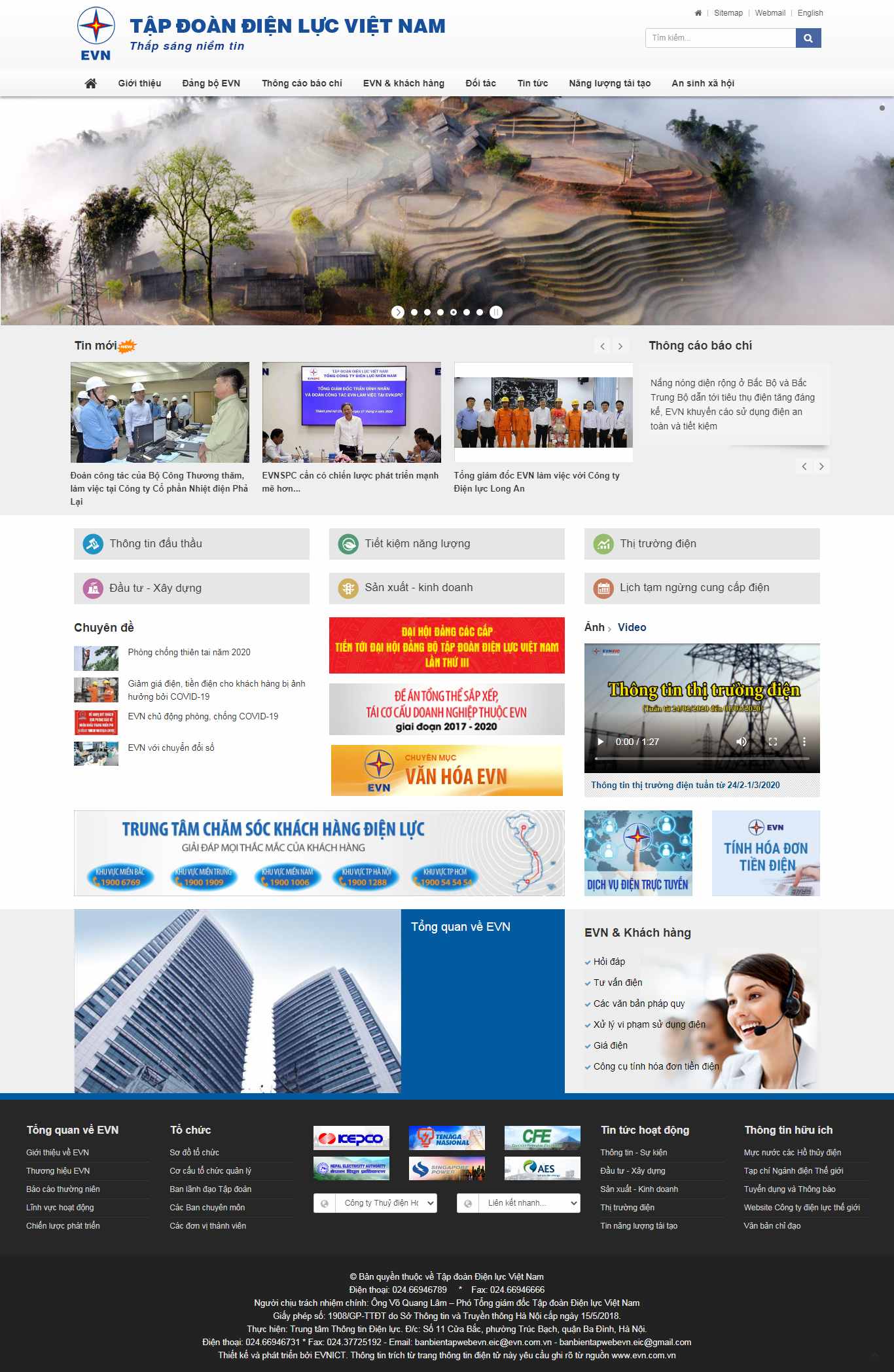 Thiết kế Web Miền Bắc - evn.com.vn