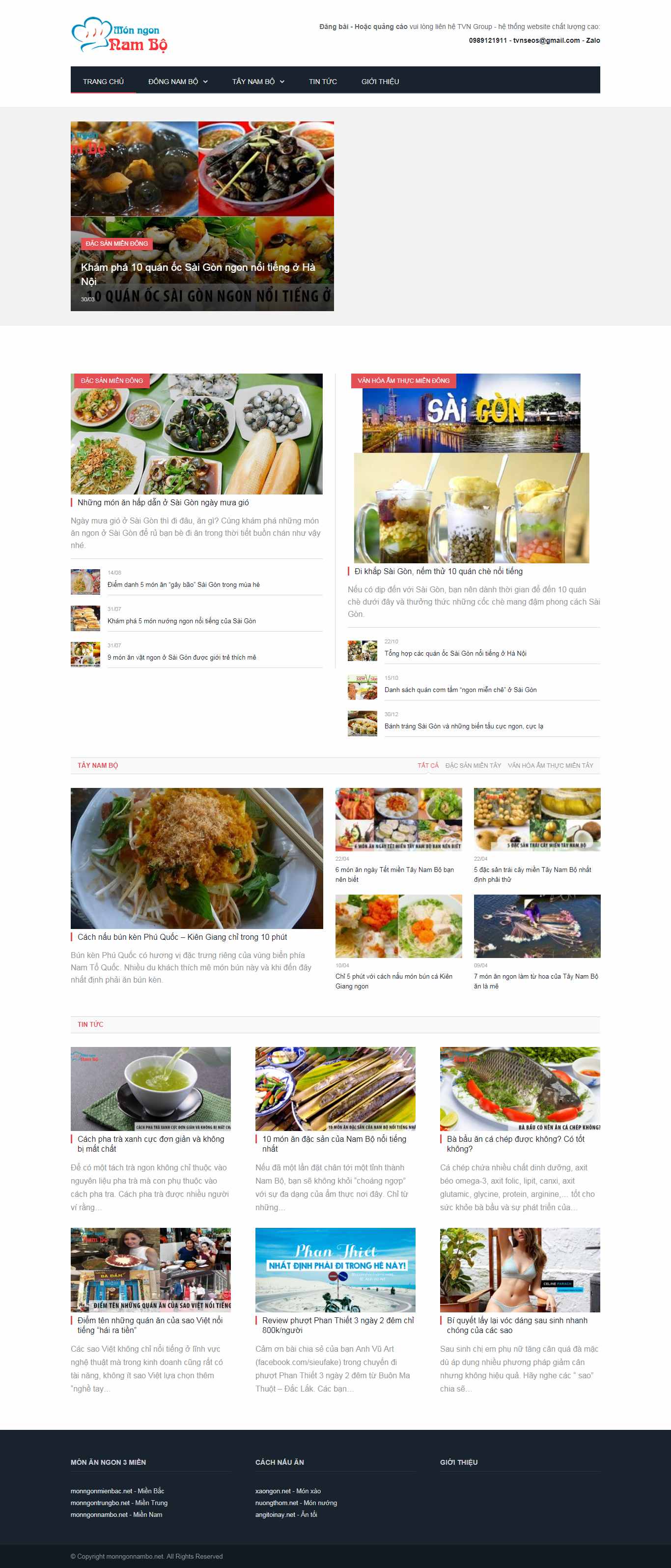 Thiết kế Web Bến Tre - monngonnambo.net