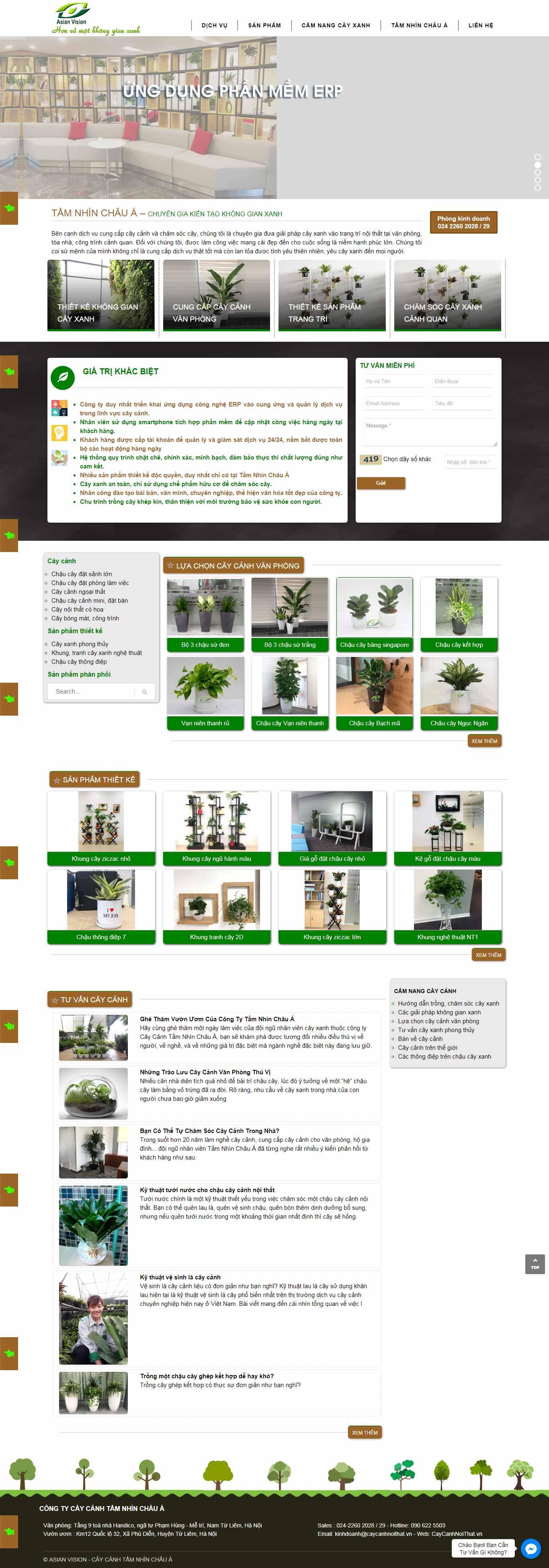 Thiết kế Web Bình Thuận - caycanhnoithat.vn